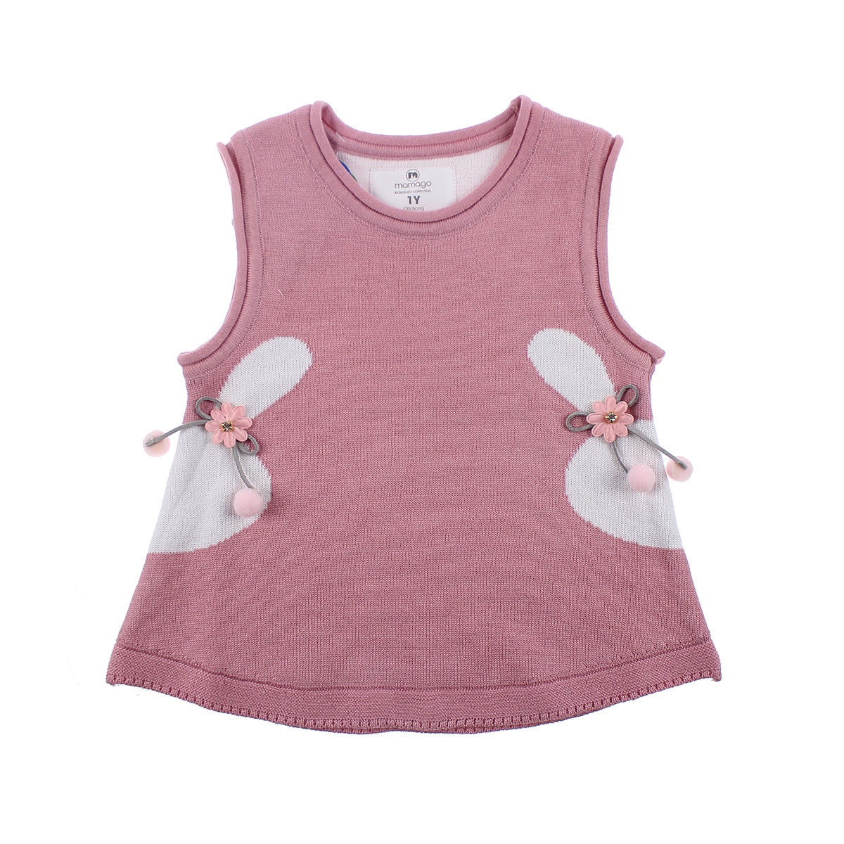 Áo len gile Mamago mặt thỏ HN19D (Hồng) hình 1