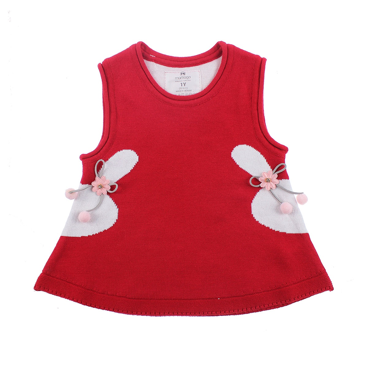 Áo len gile Mamago mặt thỏ HN19D (Đỏ) Áo len gile Mamago mặt thỏ HN19D (Đỏ) hình 1