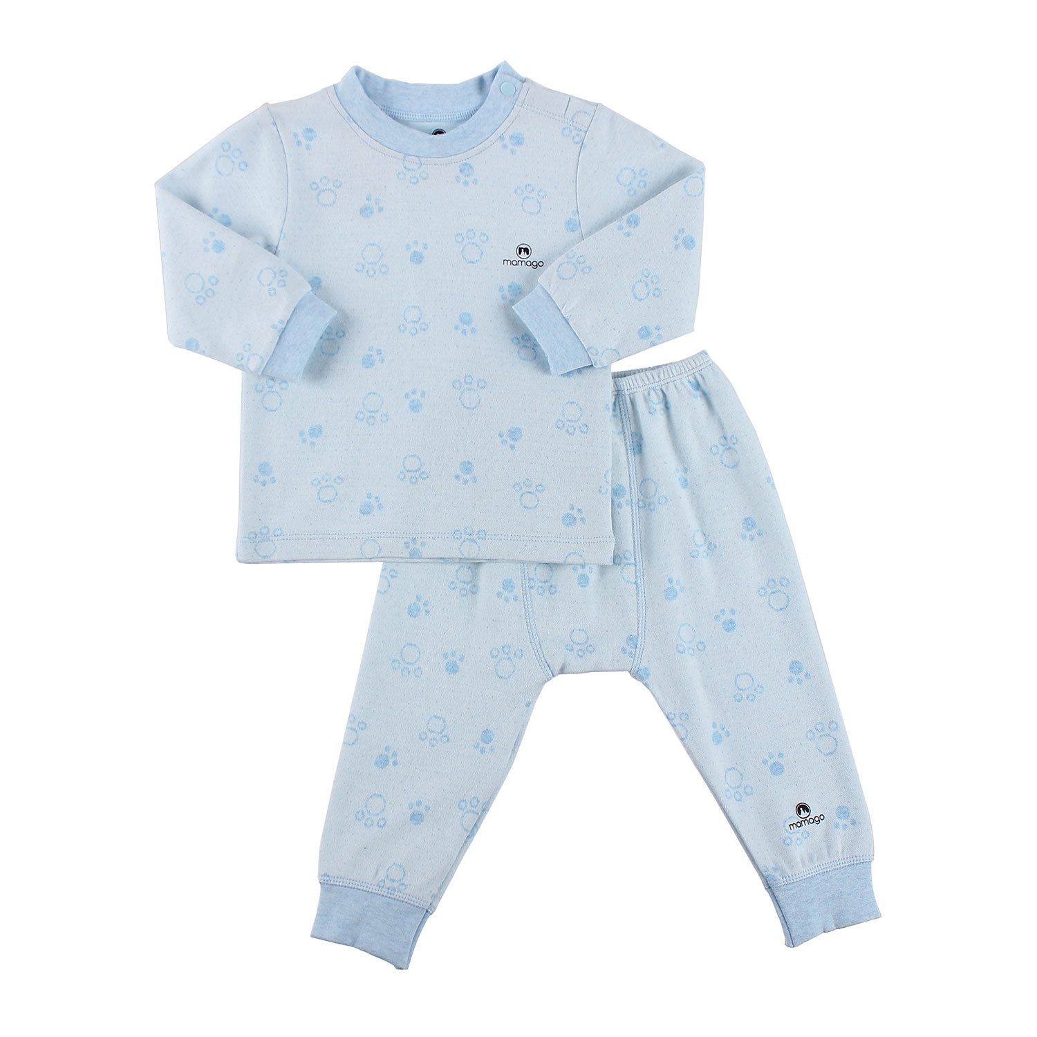 Bộ cài vai in chân cún Mamago HN19D (Xanh) Bộ cài vai in chân cún Mamago HN19D (Xanh) hình 1