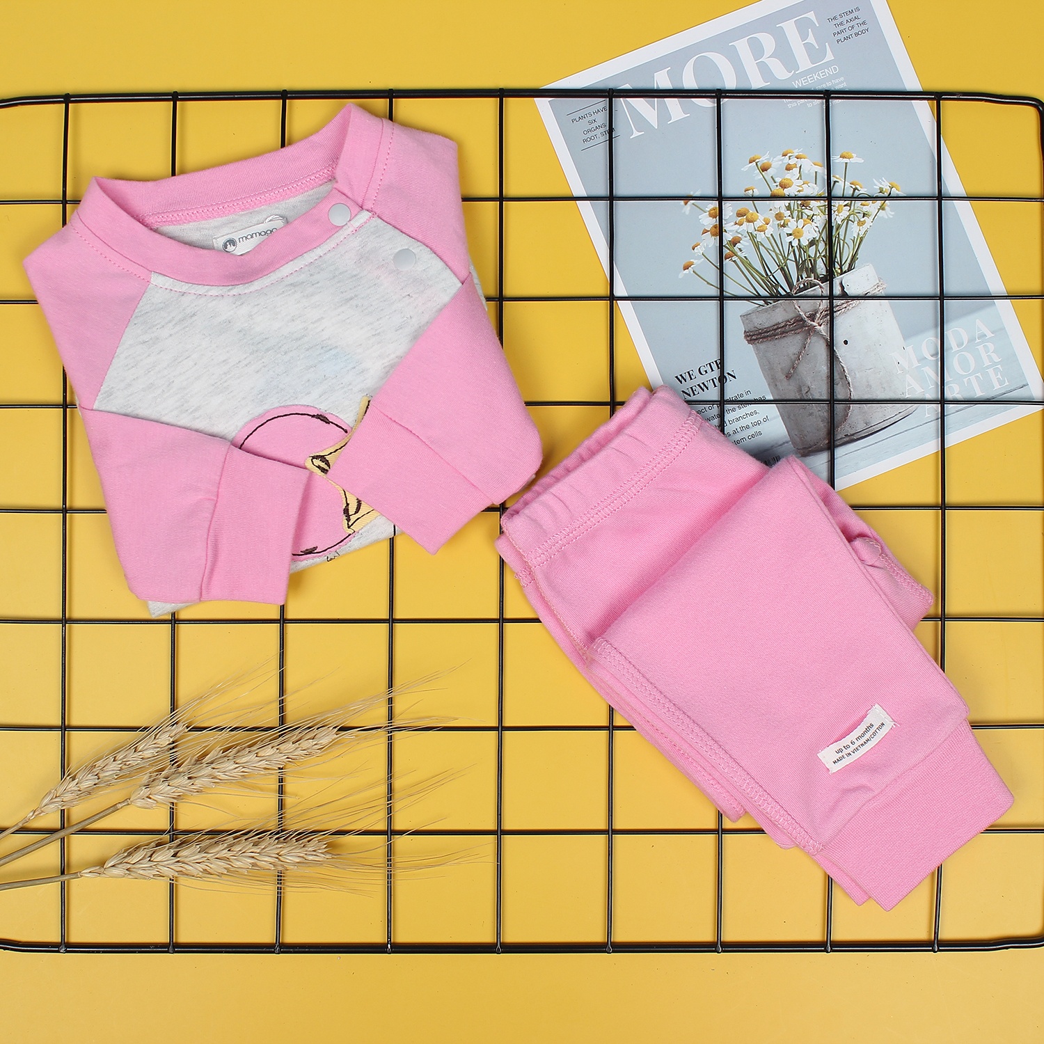 Bộ quần áo bé gái in ngựa bóng bay Mamago ND19T hình 1