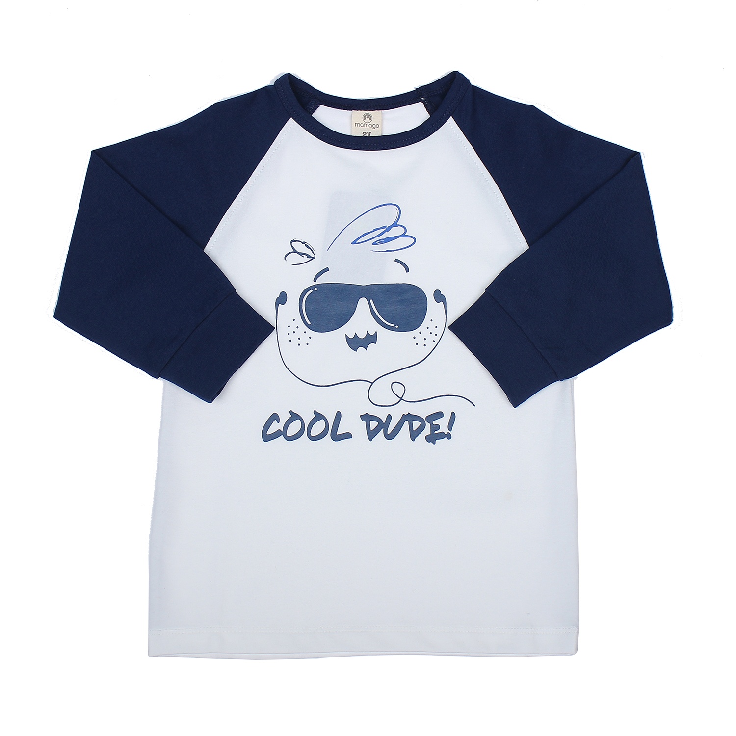 Bộ quần áo bé trai in em bé đeo kính Mamago M19T hình 2