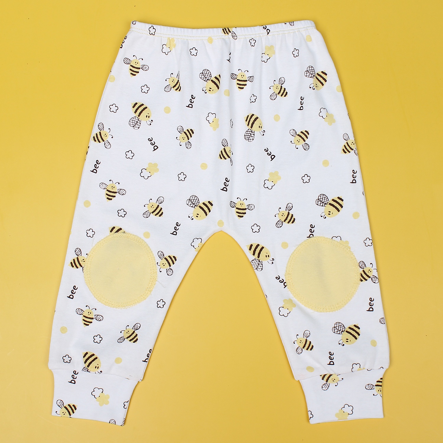 Bộ sơ sinh cài vai in hình chú ong Mamago NĐ19 (Vàng) hình 3