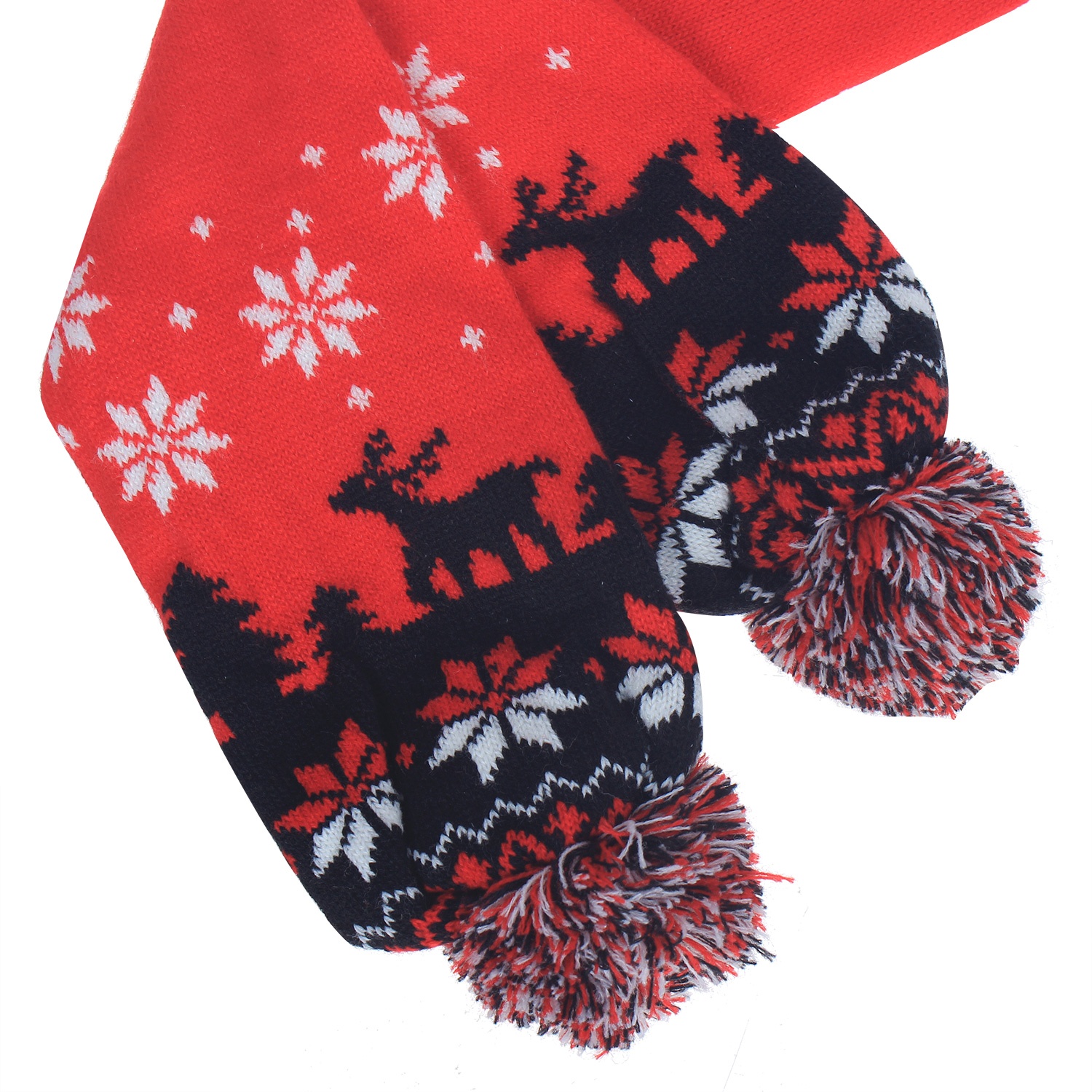 Bộ khăn mũ len in hình chú tuần lộc hình 3