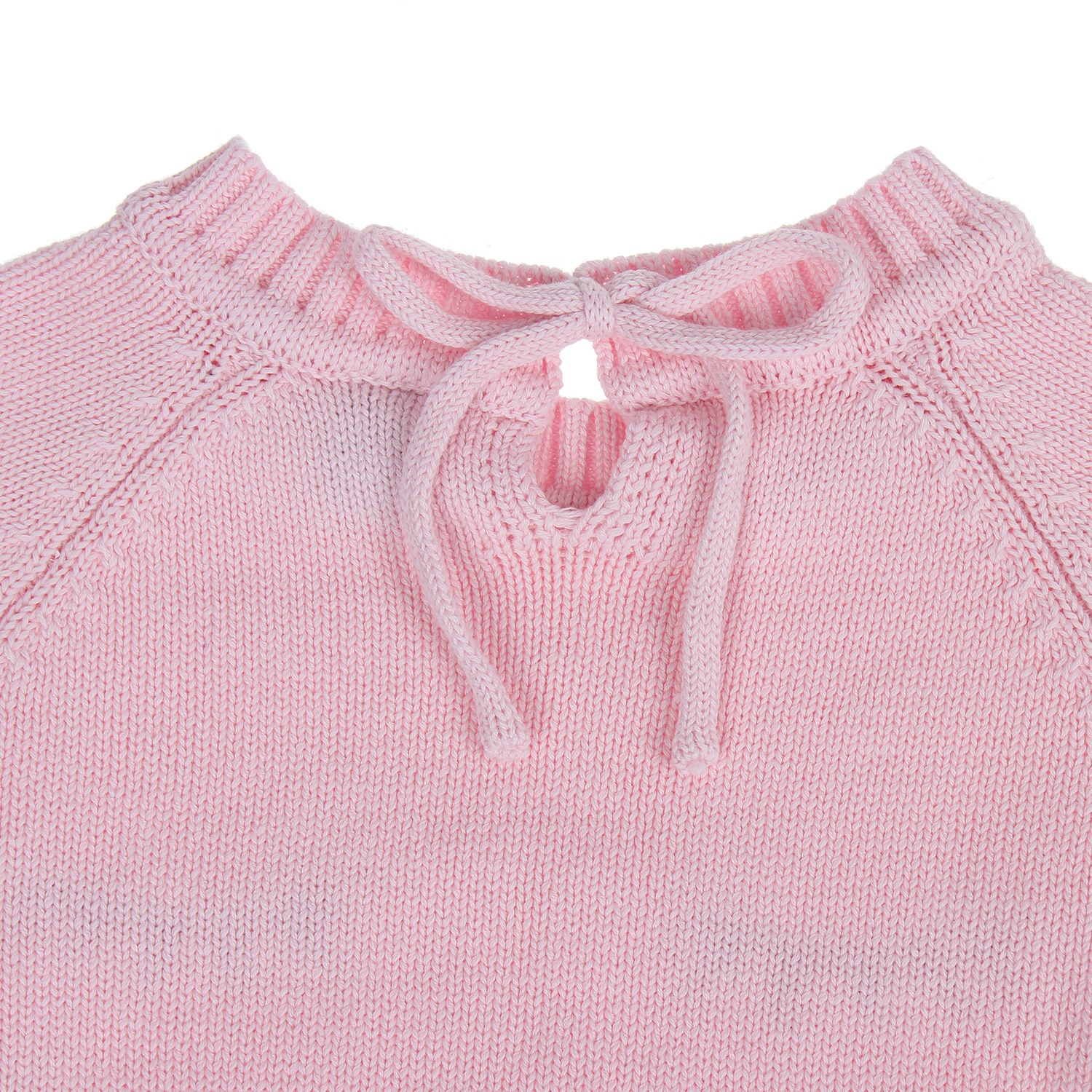 Áo len bé gái thêu hình khuôn mặt đáng yêu hình 2