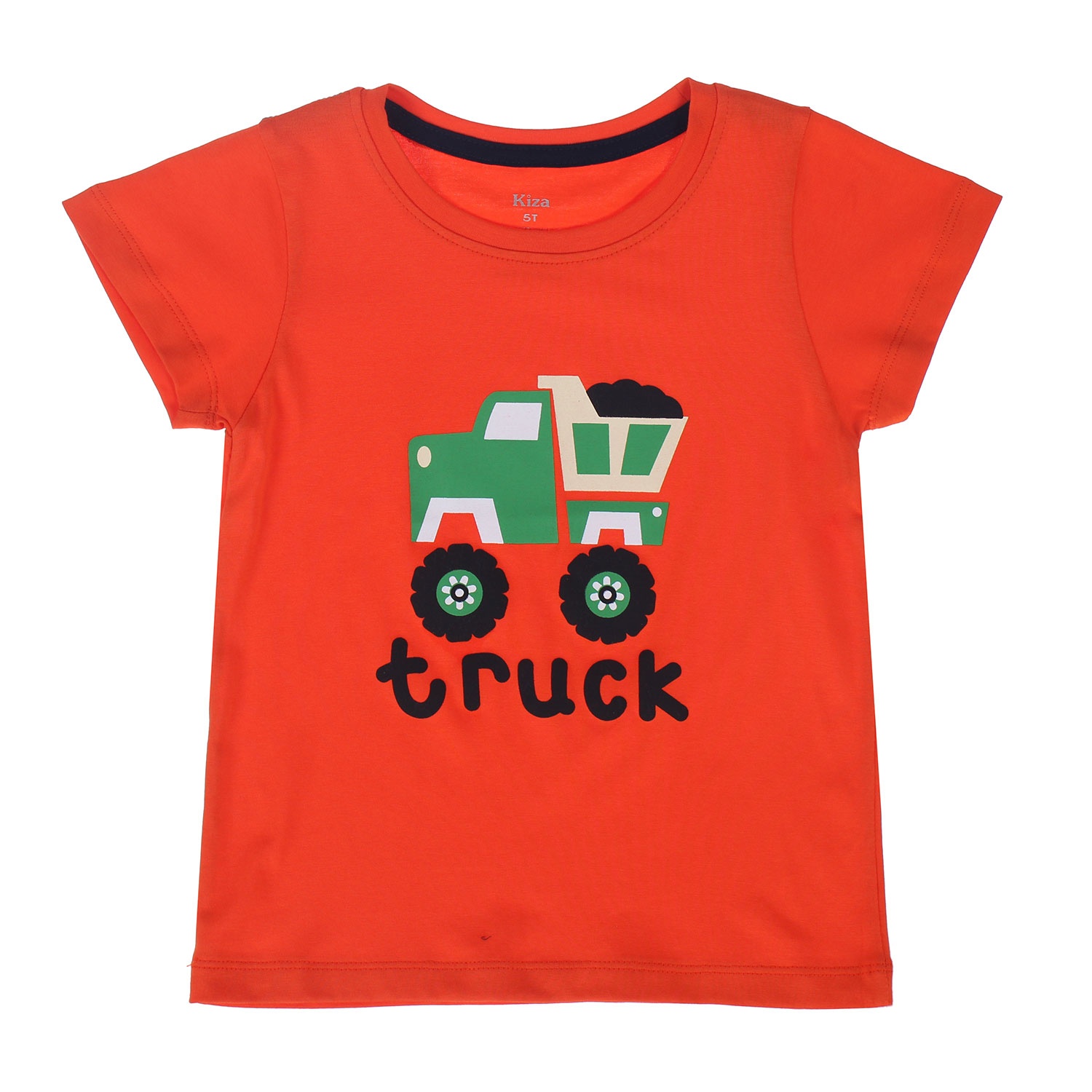 Áo cộc tay bé trai Kiza in hình xe tải (màu cam) hình 1