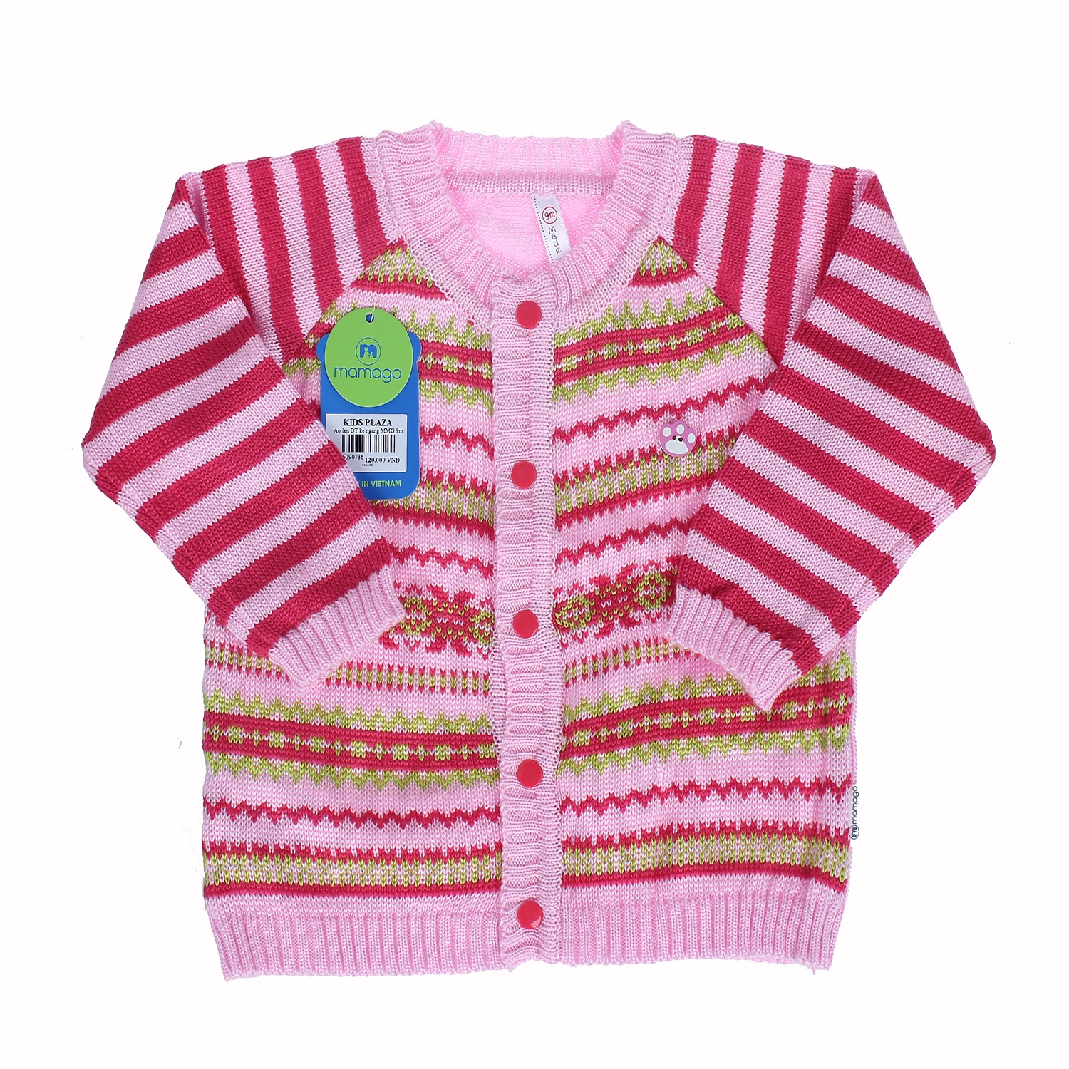 Áo len dài tay kẻ ngang Mamago hình 5