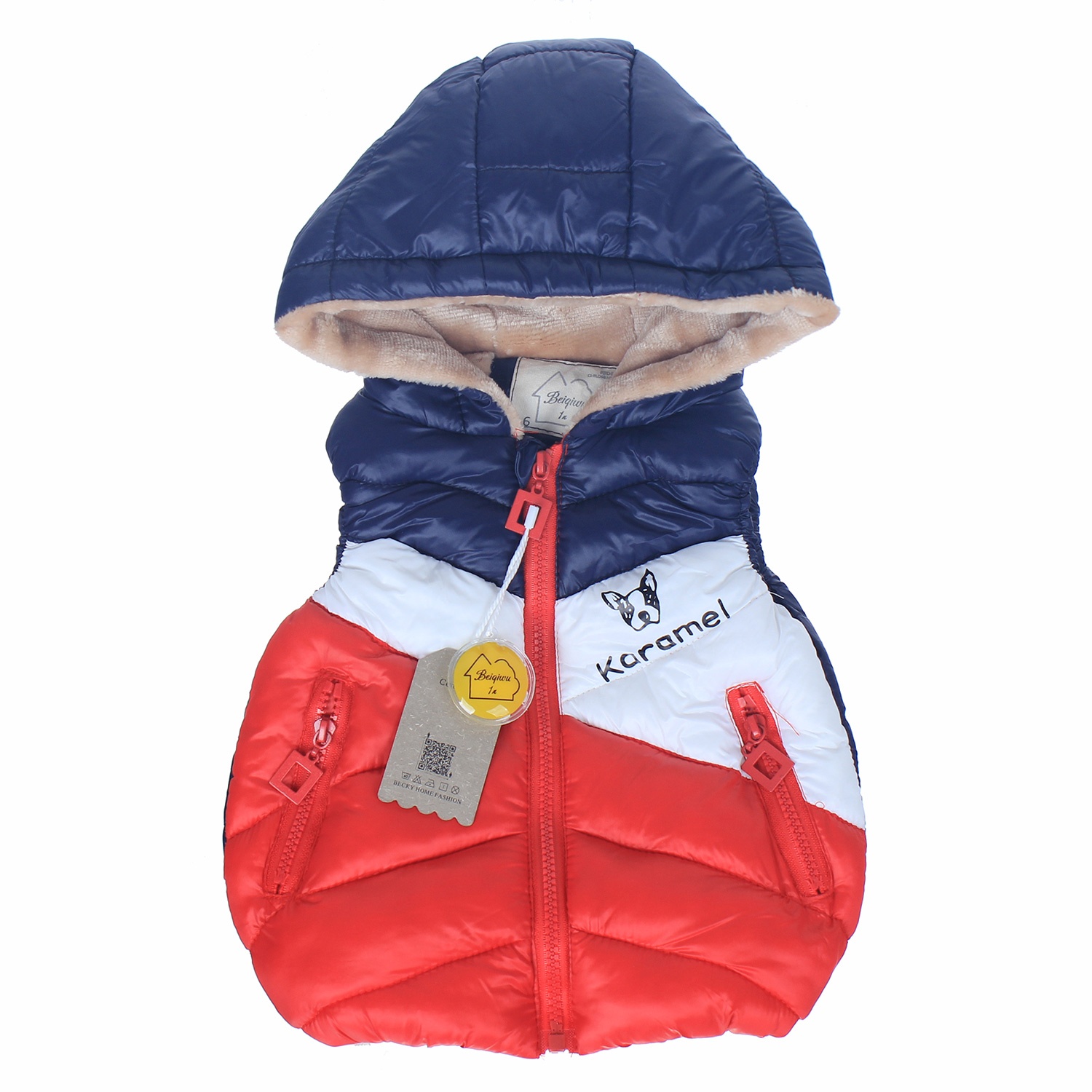 Áo gile phao lót nỉ AL1020 hình 3