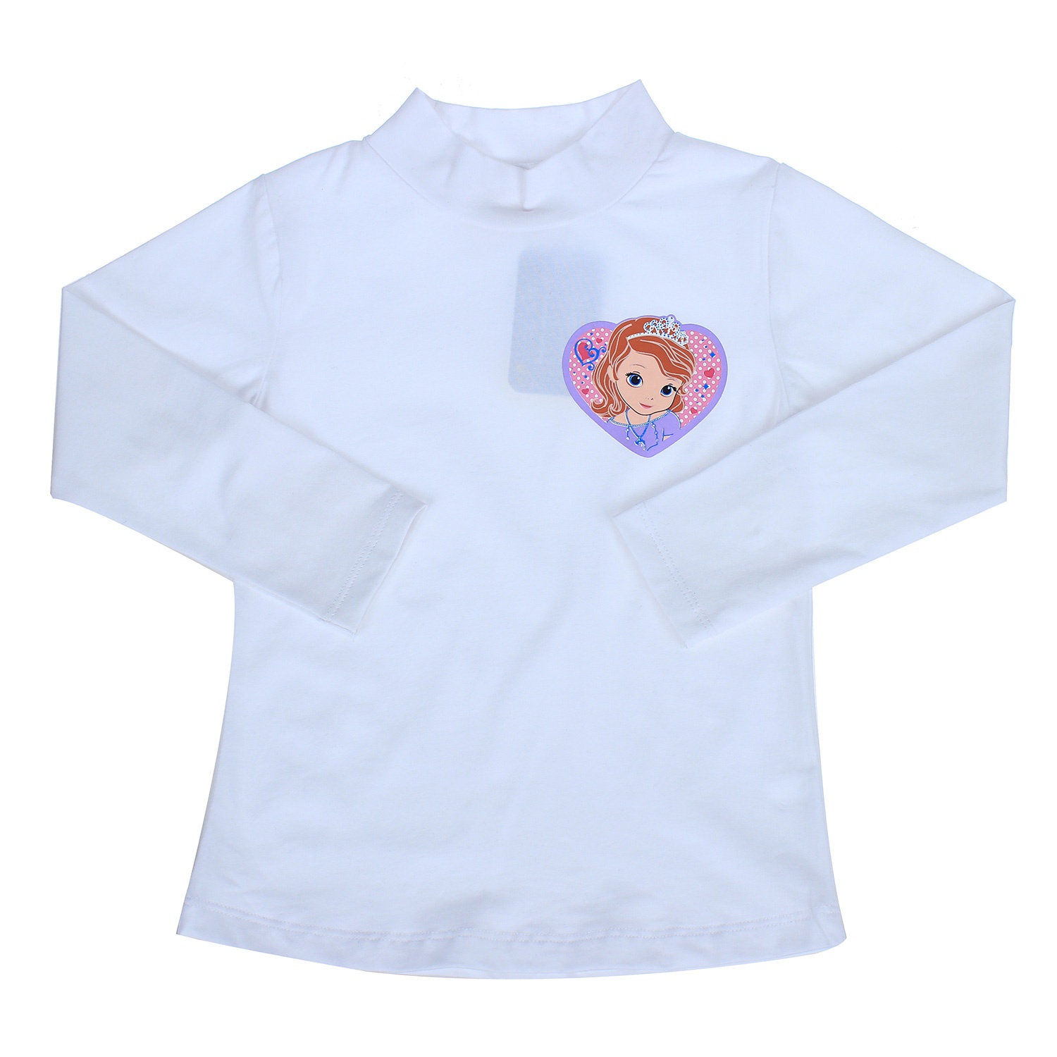 Áo thun cổ lọ bé gái in hình công chúa hình 3