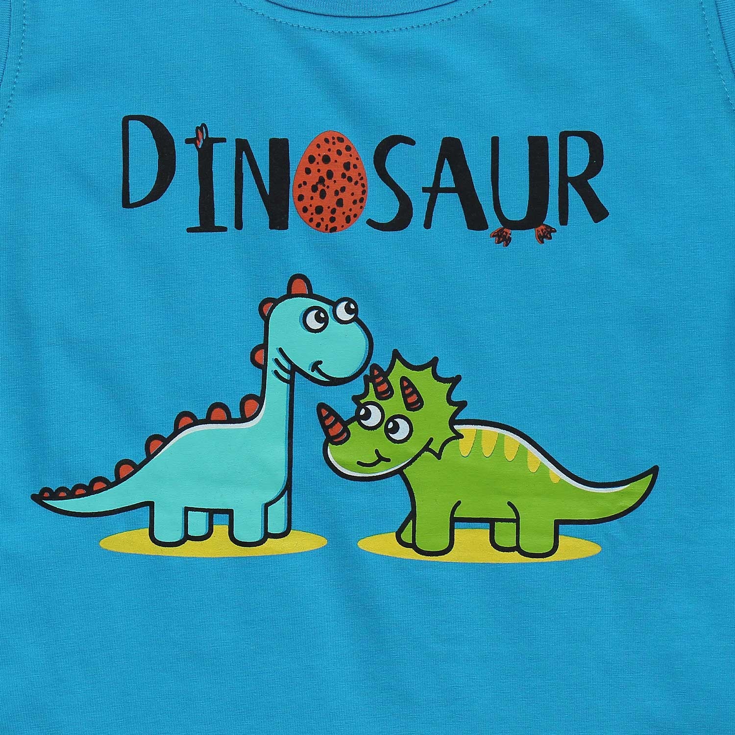 Áo ba lỗ bé trai in hình khủng long Mamago (Xanh) hình 3