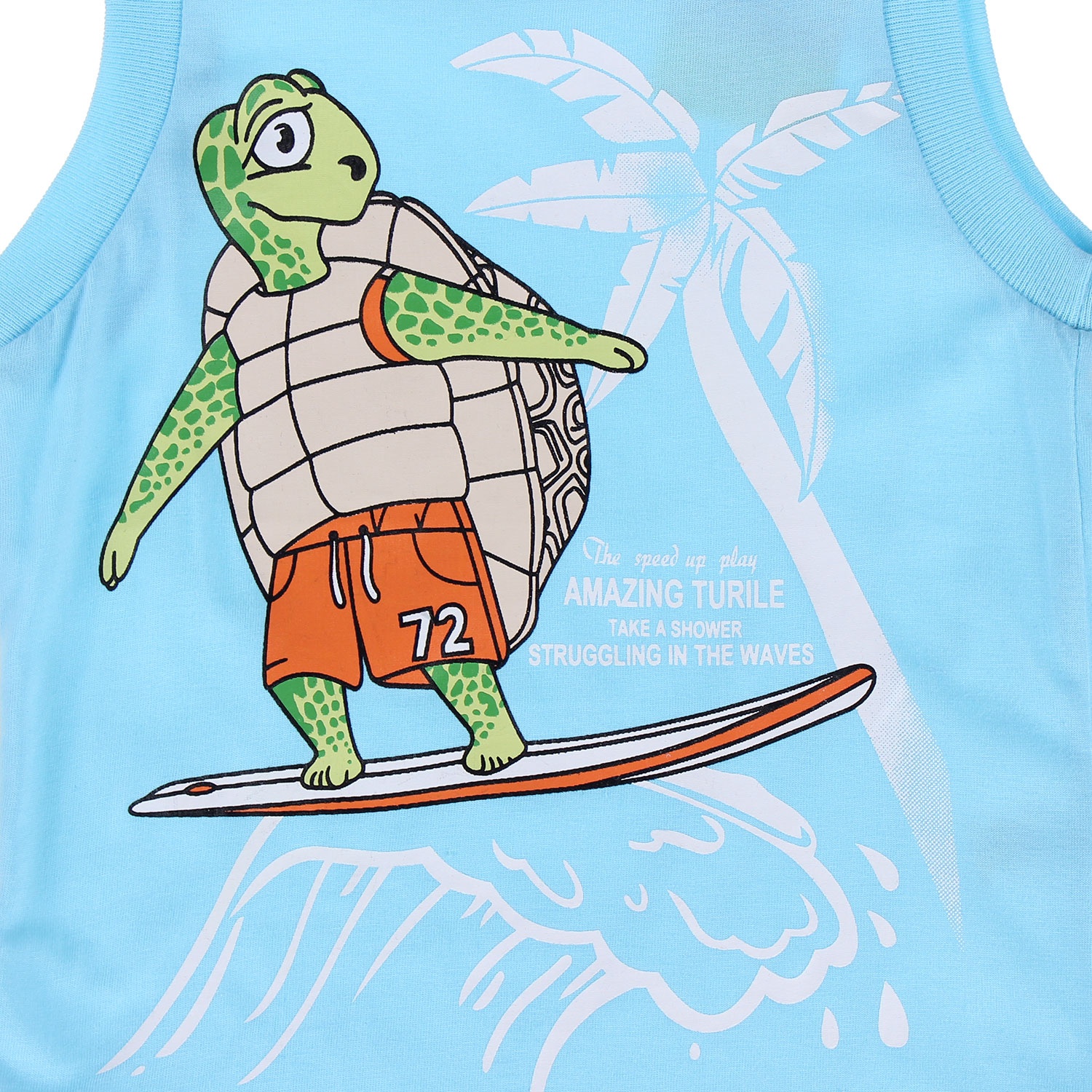 Áo ba lỗ in hình chú rùa ngộ nghĩnh  hình 3