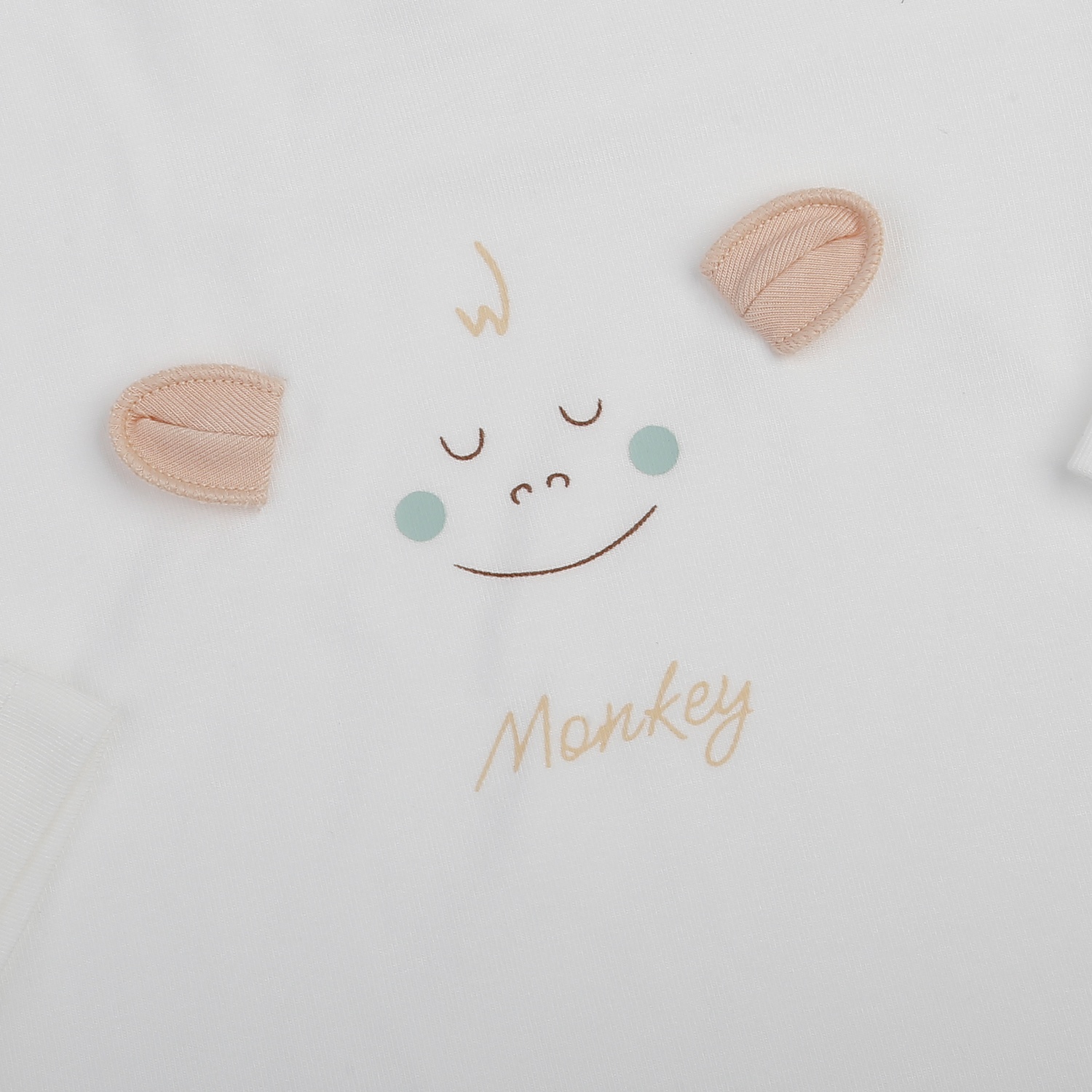 Áo cổ 3 phân KidsPlaza Otis gắn khỉ ND25T (Trắng)