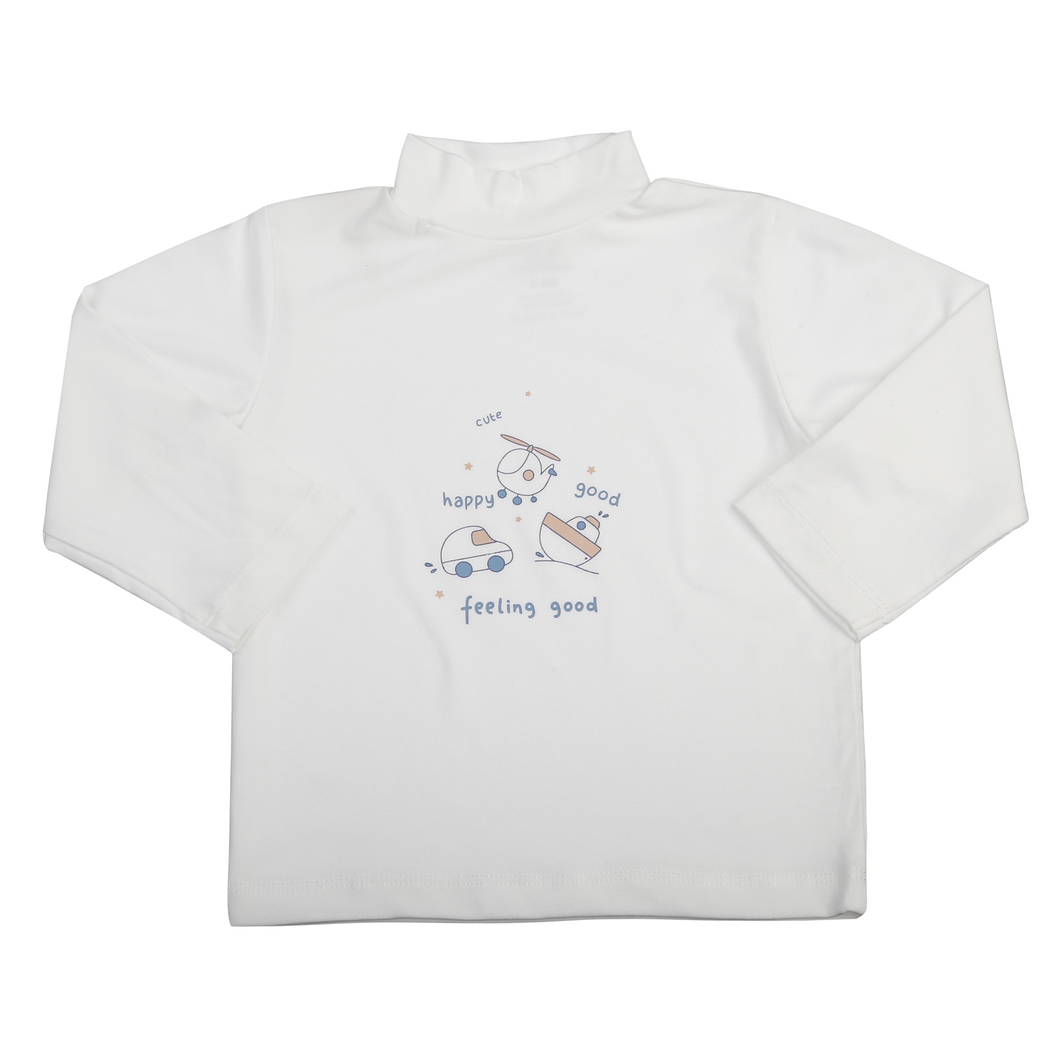 Áo cổ 3 phân KidsPlaza Otis in máy bay ND25T (Trắng)