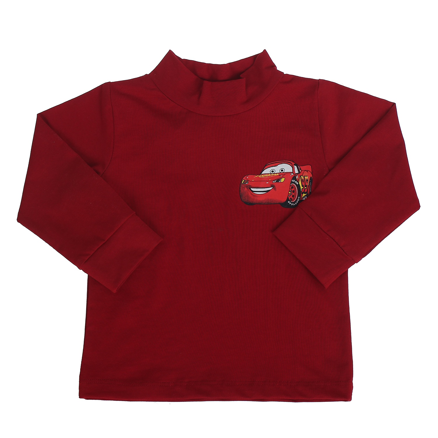 Áo cổ lọ in hình ô tô dành cho bé trai hình 1