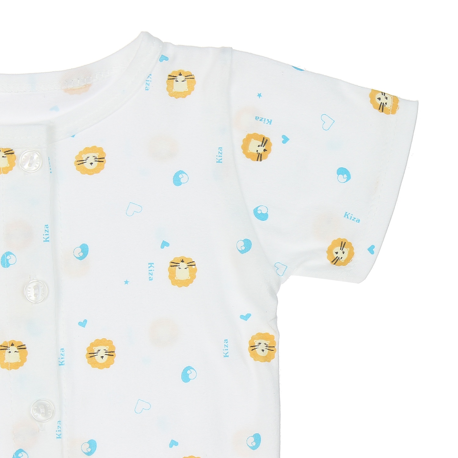 Áo cộc Kiza in sư tử (Trắng cam) hình 2
