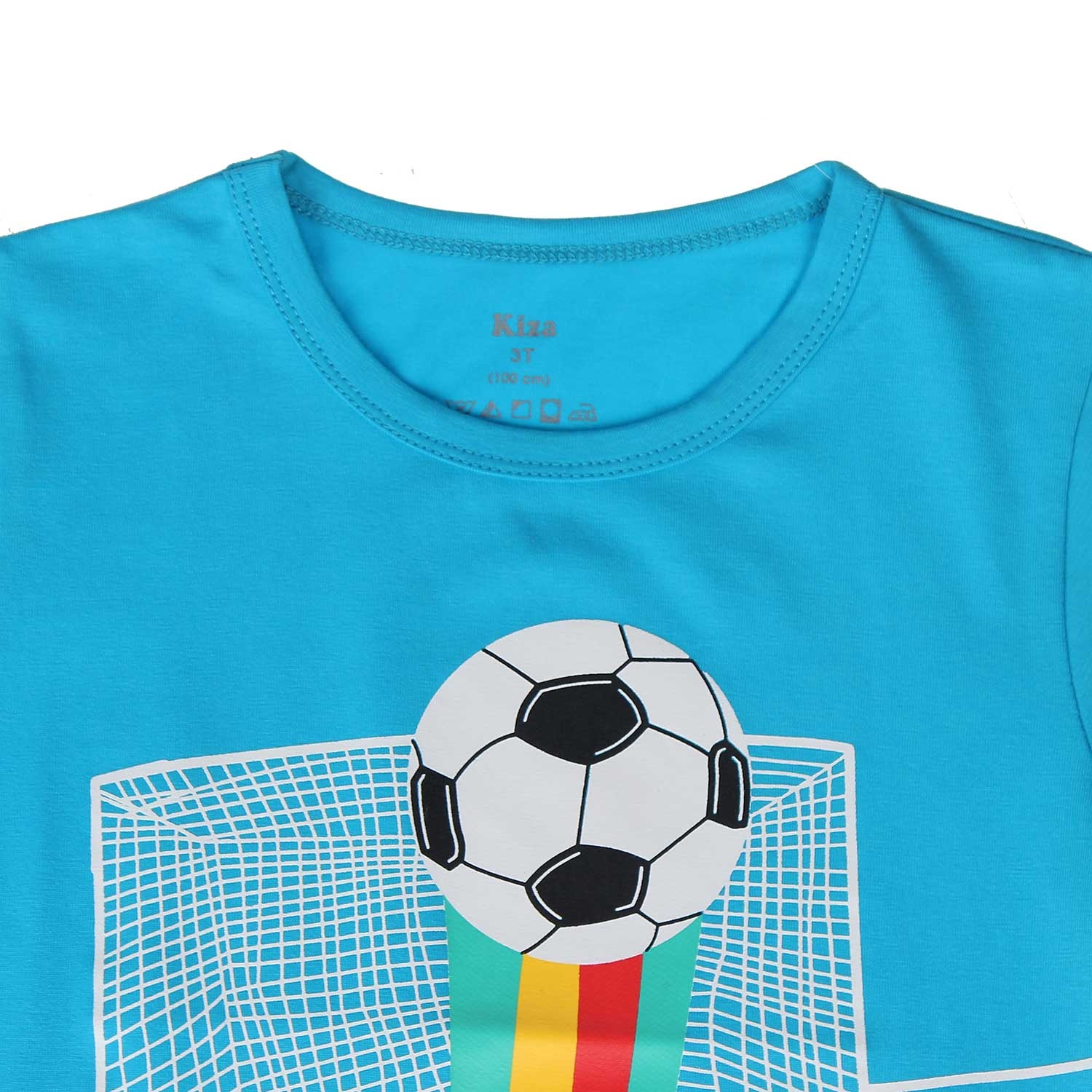 Áo cộc tay bé trai in hình quả bóng xanh Kiza hình 3