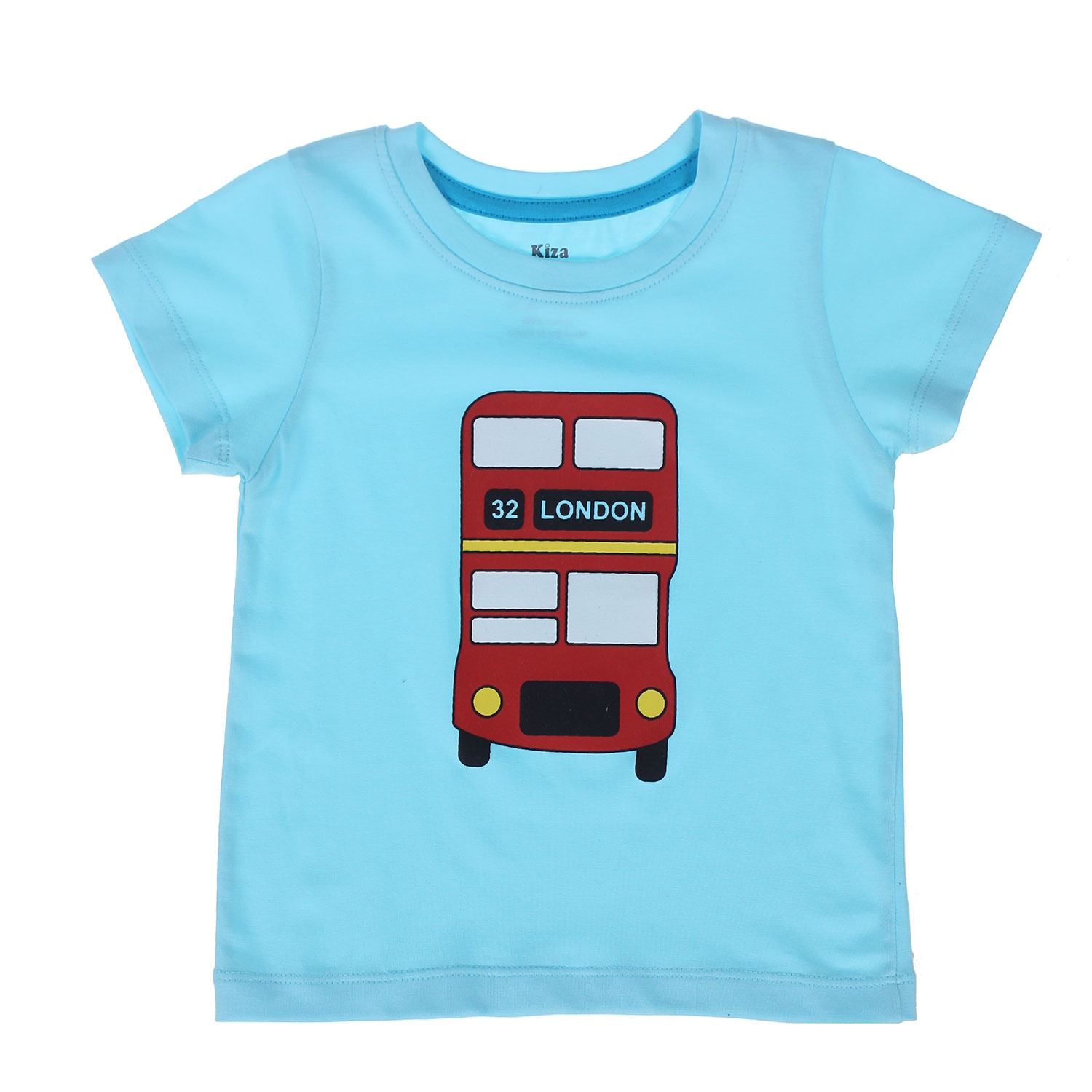 Áo cộc tay bé trai Kiza in hình xe bus 2 tầng hình 2