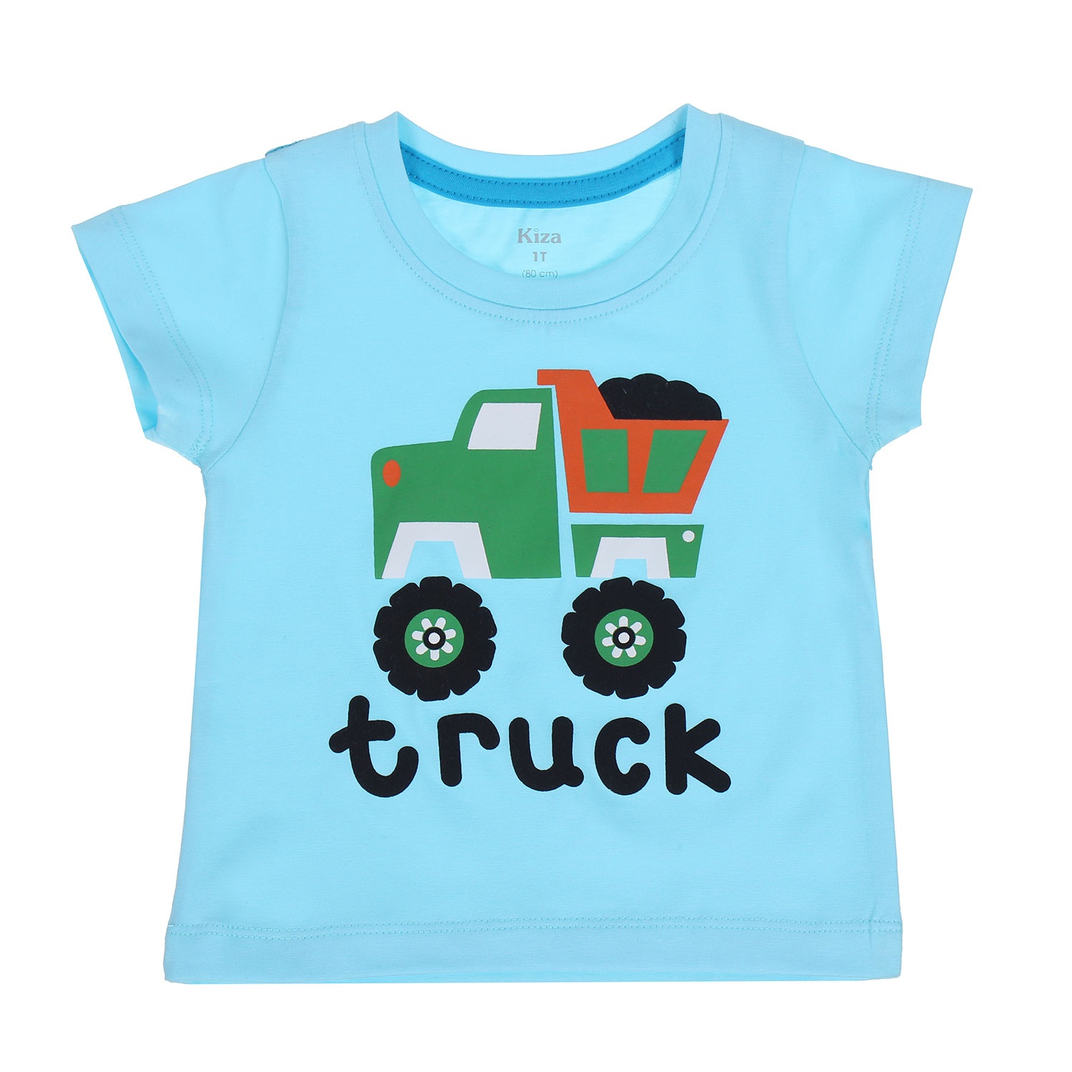 Áo cộc tay bé trai Kiza in hình xe tải (màu xanh) hình 1