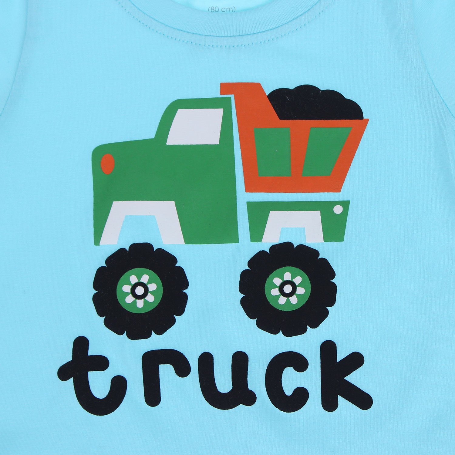 Áo cộc tay bé trai Kiza in hình xe tải (màu xanh) hình 3