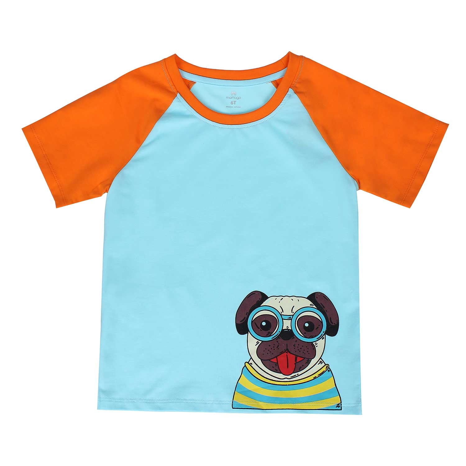 Áo cộc tay in cún đeo kính Mamago hình 3