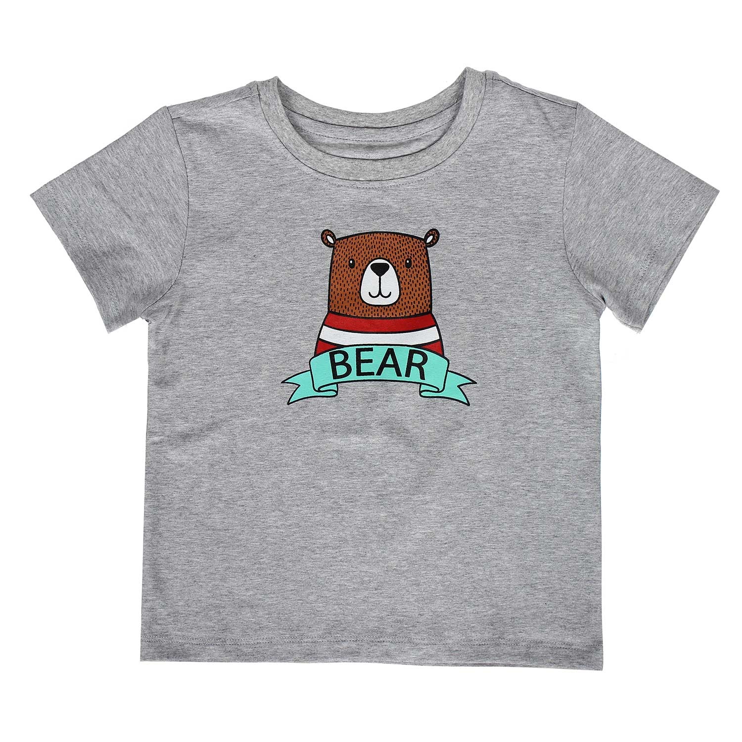 Áo cộc tay in gấu Bear Mamago (Ghi) hình 2