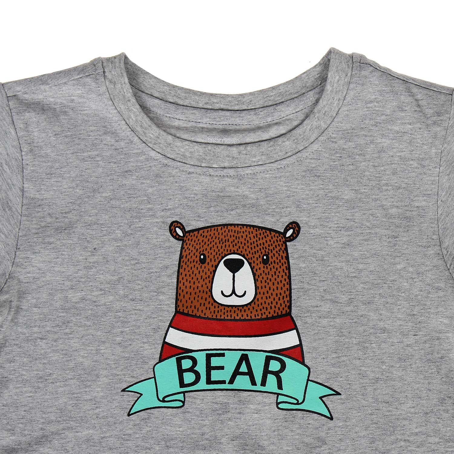 Áo cộc tay in gấu Bear Mamago (Ghi) hình 1