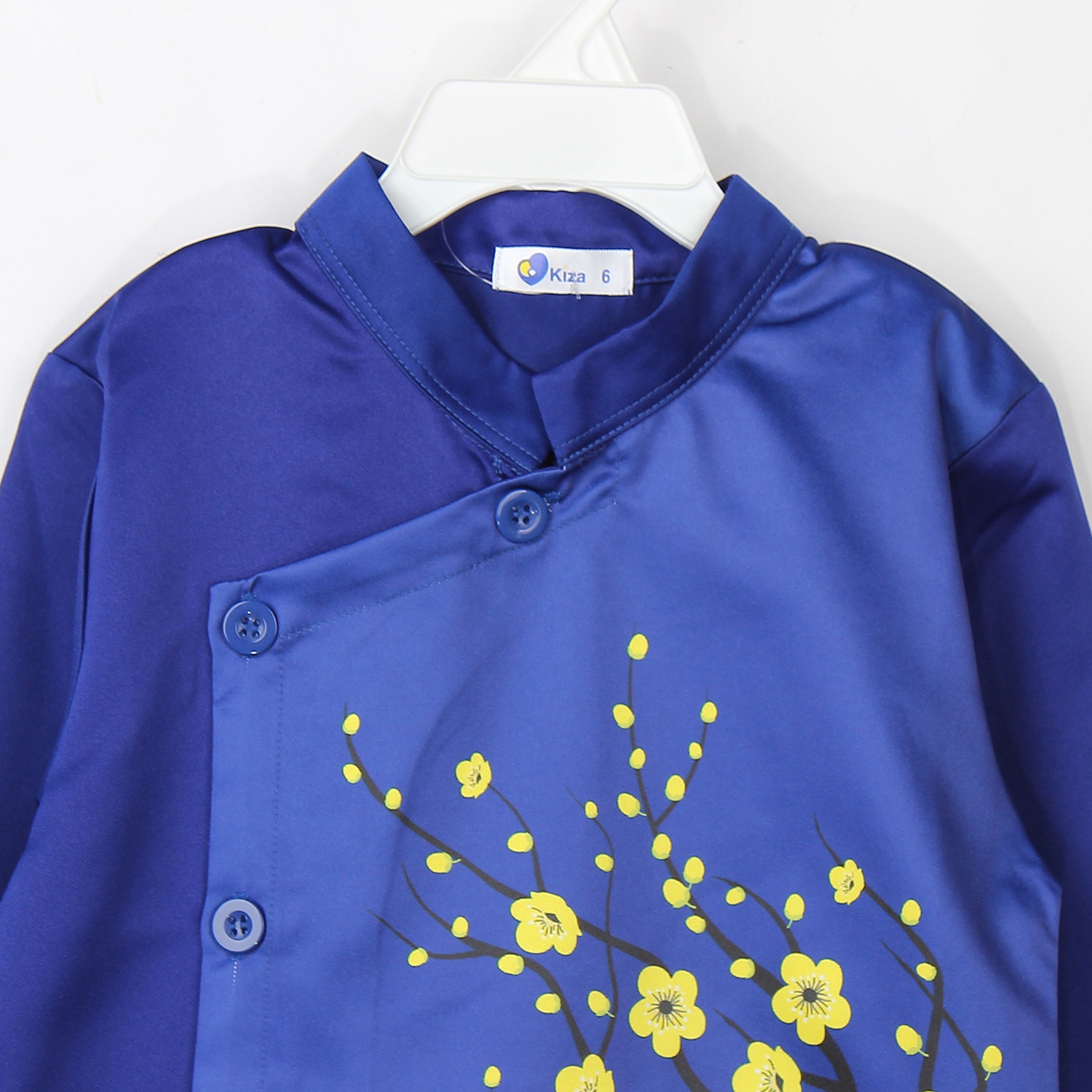 Áo dài tết cách tân bé trai Kiza in hình thầy đồ kèm câu đối HT18 hình 2