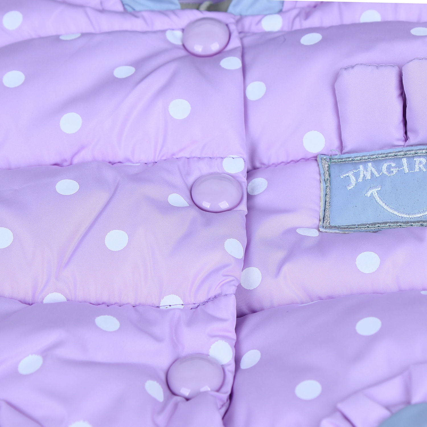 Áo gile phao bé gái túi hình tim hình 3