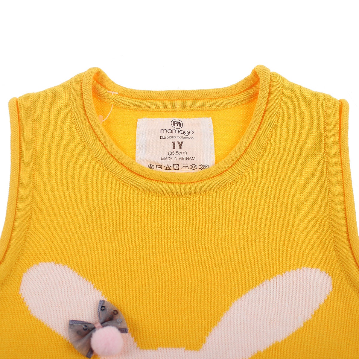 Áo len bé gái gile Mamago in hình mặt thỏ HN19D (Vàng) hình 2