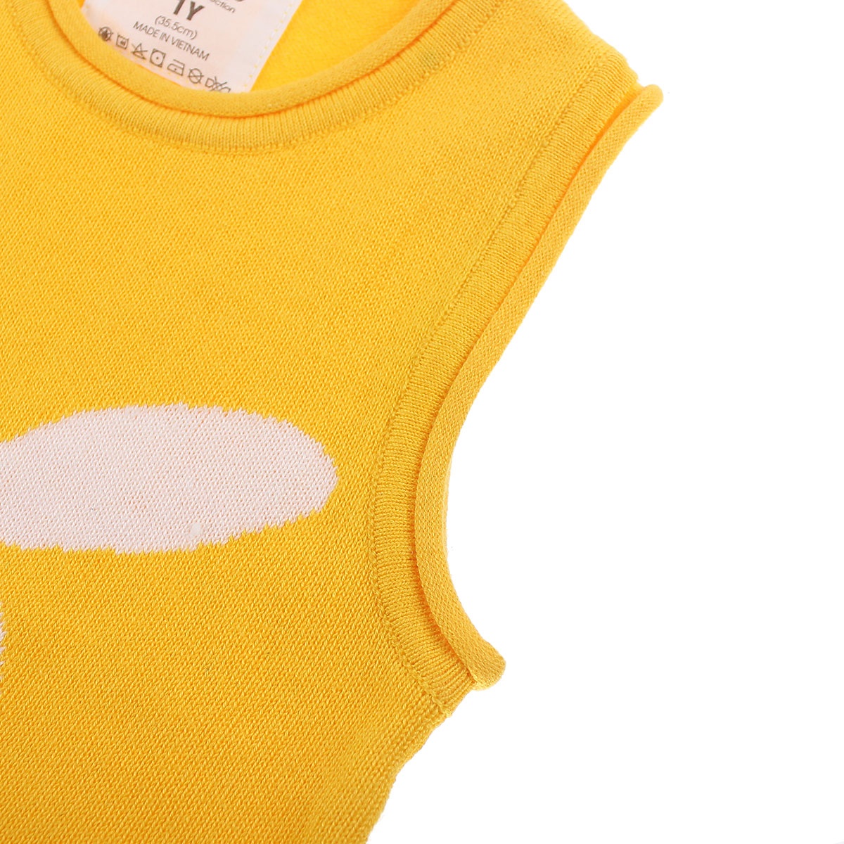 Áo len bé gái gile Mamago in hình mặt thỏ HN19D (Vàng) hình 3