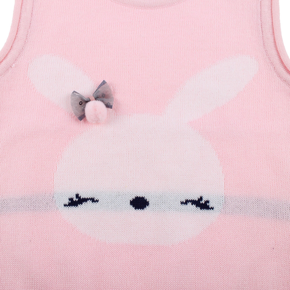 Áo len cho bé gái gile Mamago in hình mặt thỏ HN19D (Hồng) hình 3