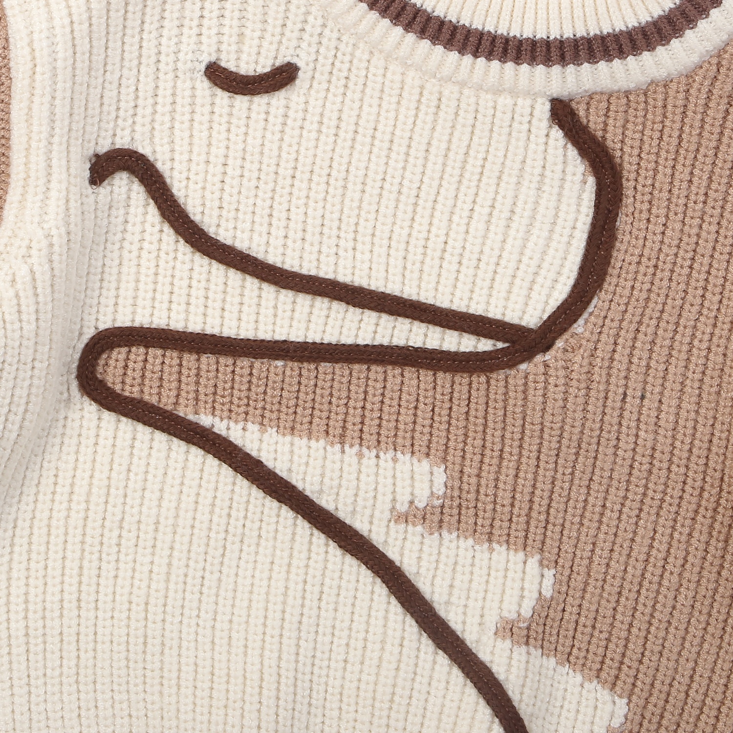 Áo len dài tay bé trai họa tiết khủng long KidsPlaza HN24D (Màu be)