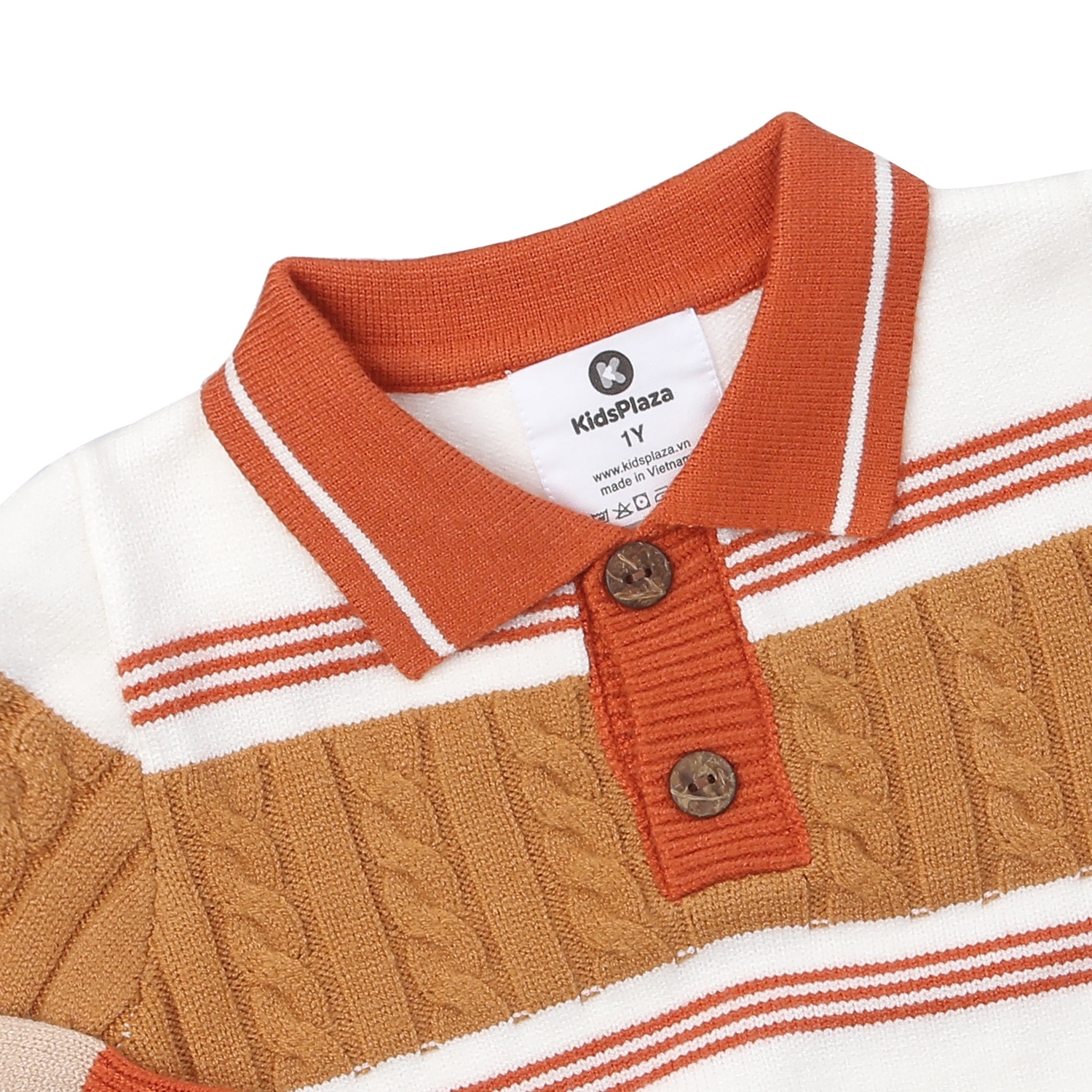 Áo len dài tay cổ tròn Kids Plaza  HN24D (Màu nâu be) 