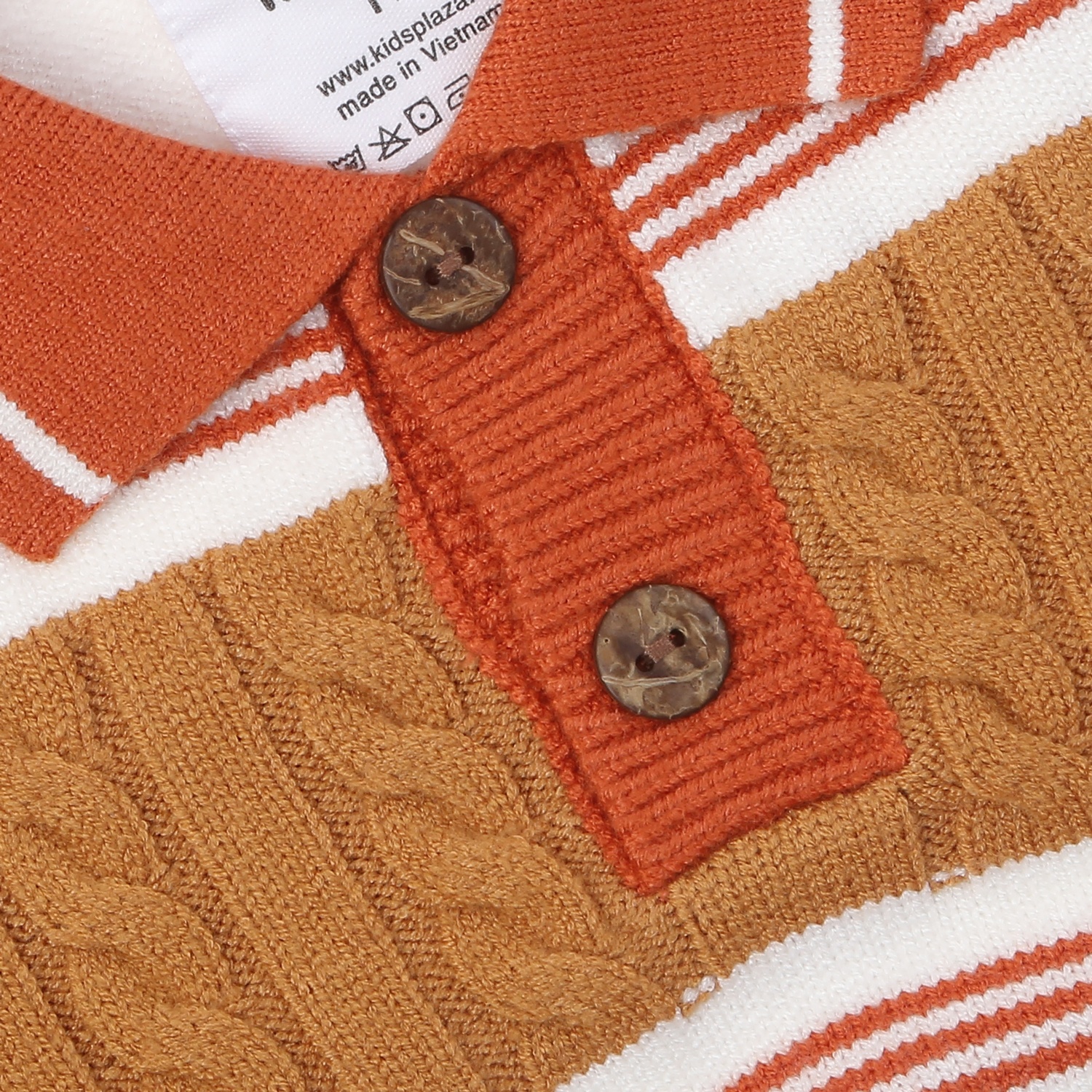 Áo len dài tay cổ tròn Kids Plaza  HN24D (Màu nâu be) 