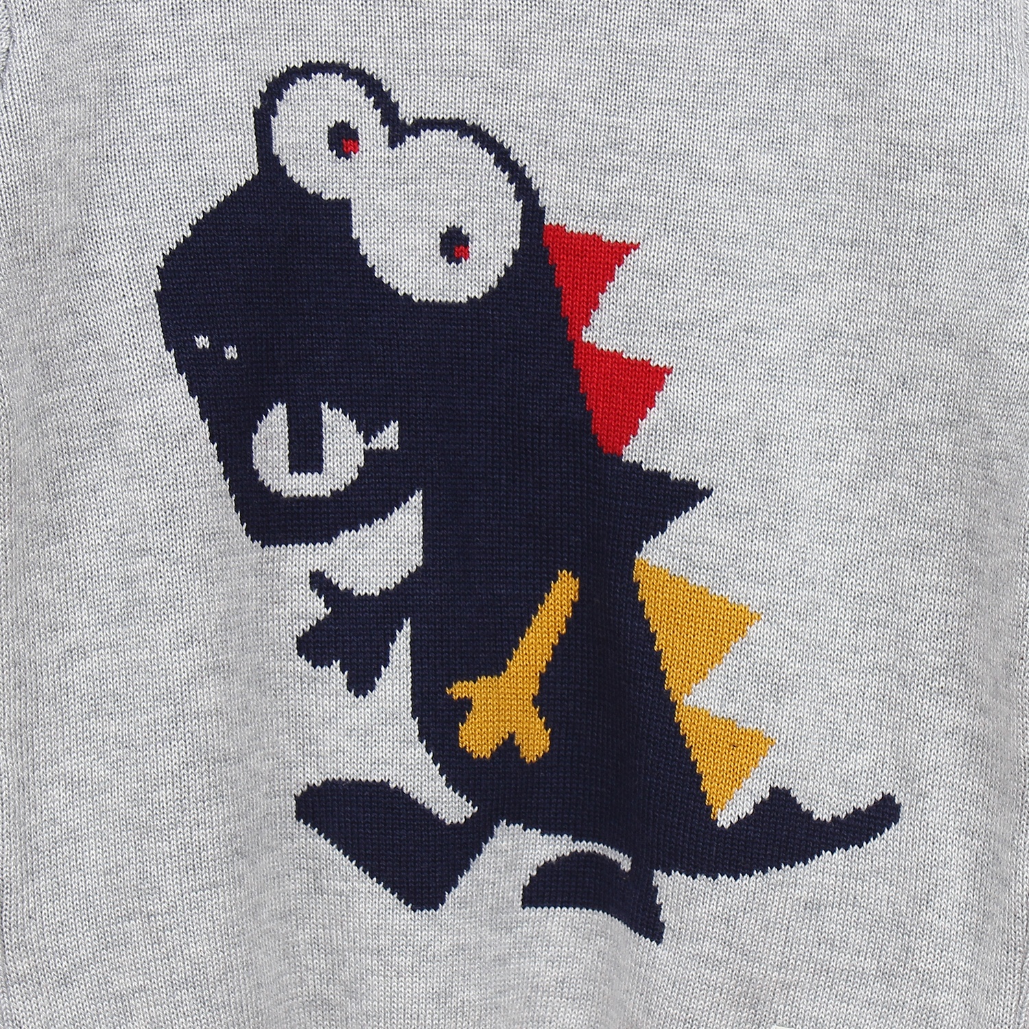 Áo len thời trang cho bé trai in hình khủng long Mamago (Ghi) hình 2