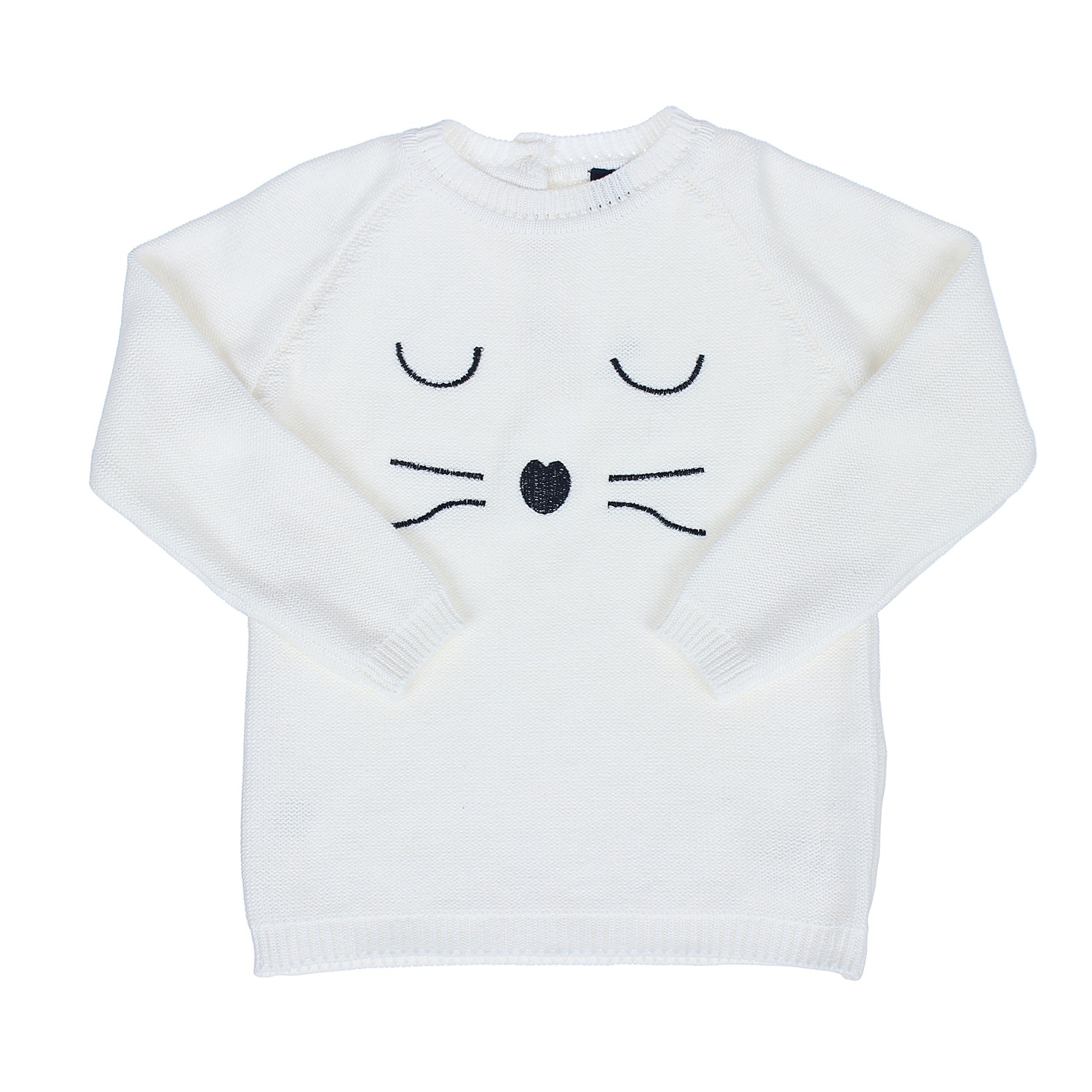 Áo len trắng in hình chú mèo Gap hình 1