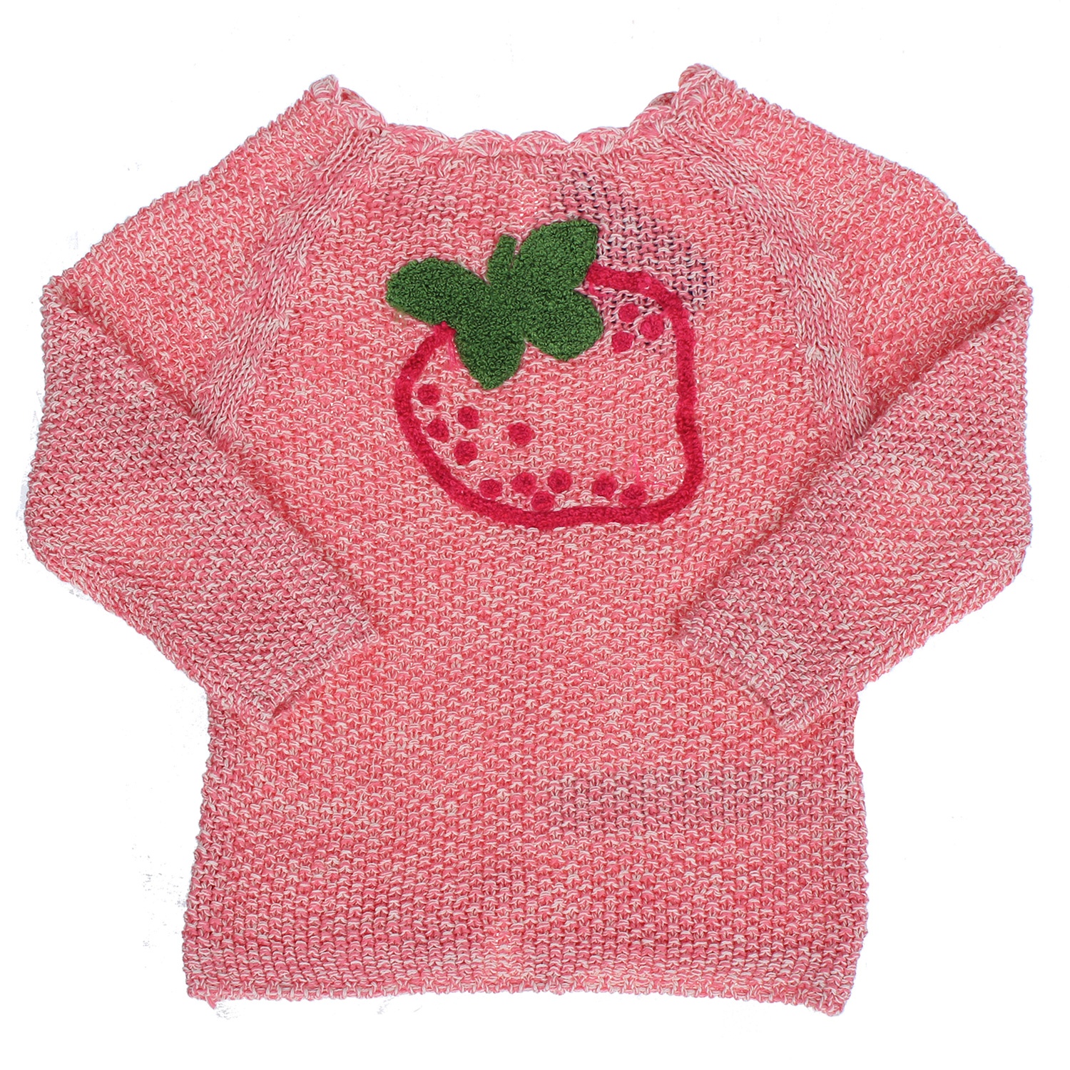 Áo len Zara thêu hình dâu tây hình 4