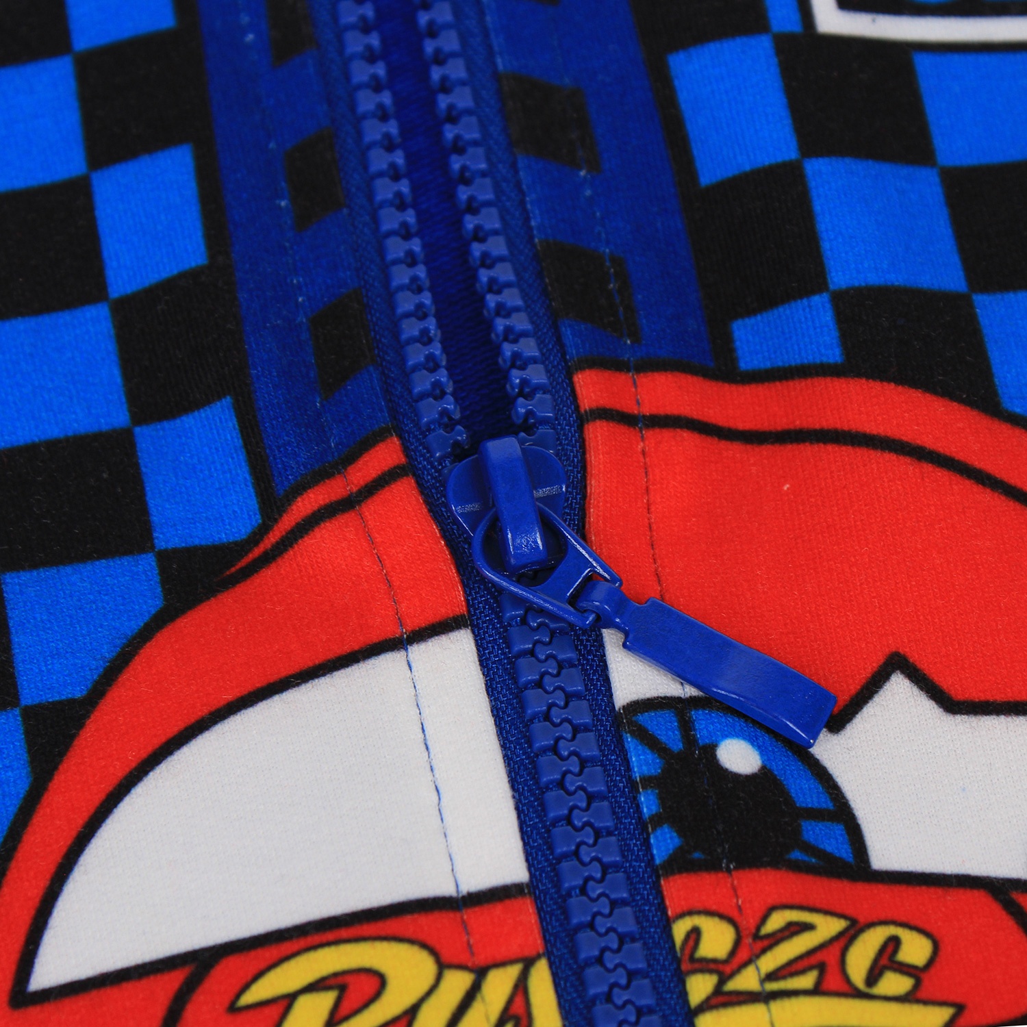 Áo nỉ bé trai khóa kéo có mũ in hình ô tô 3D hình 3