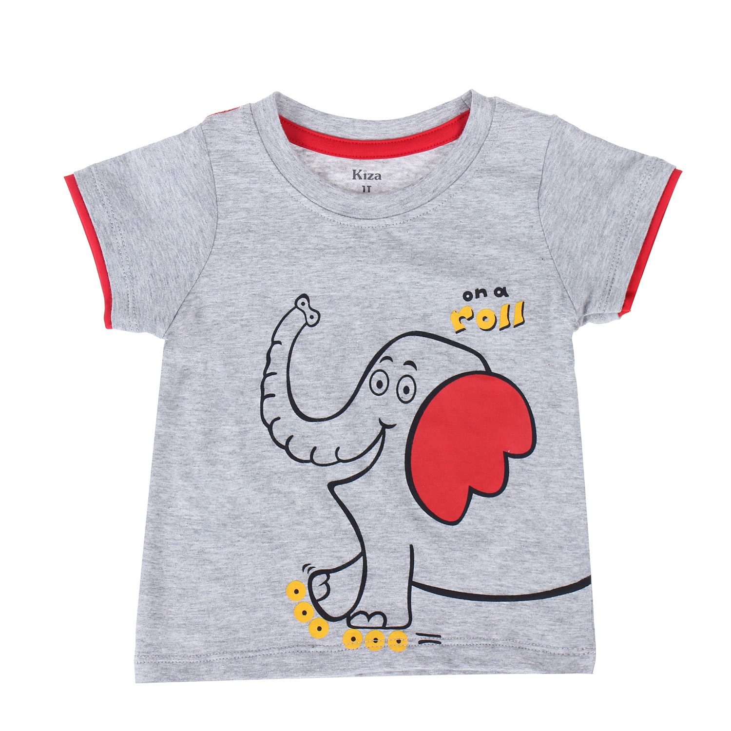 Áo phông tay ngắn bé trai in hình chú voi Kiza  hình 1