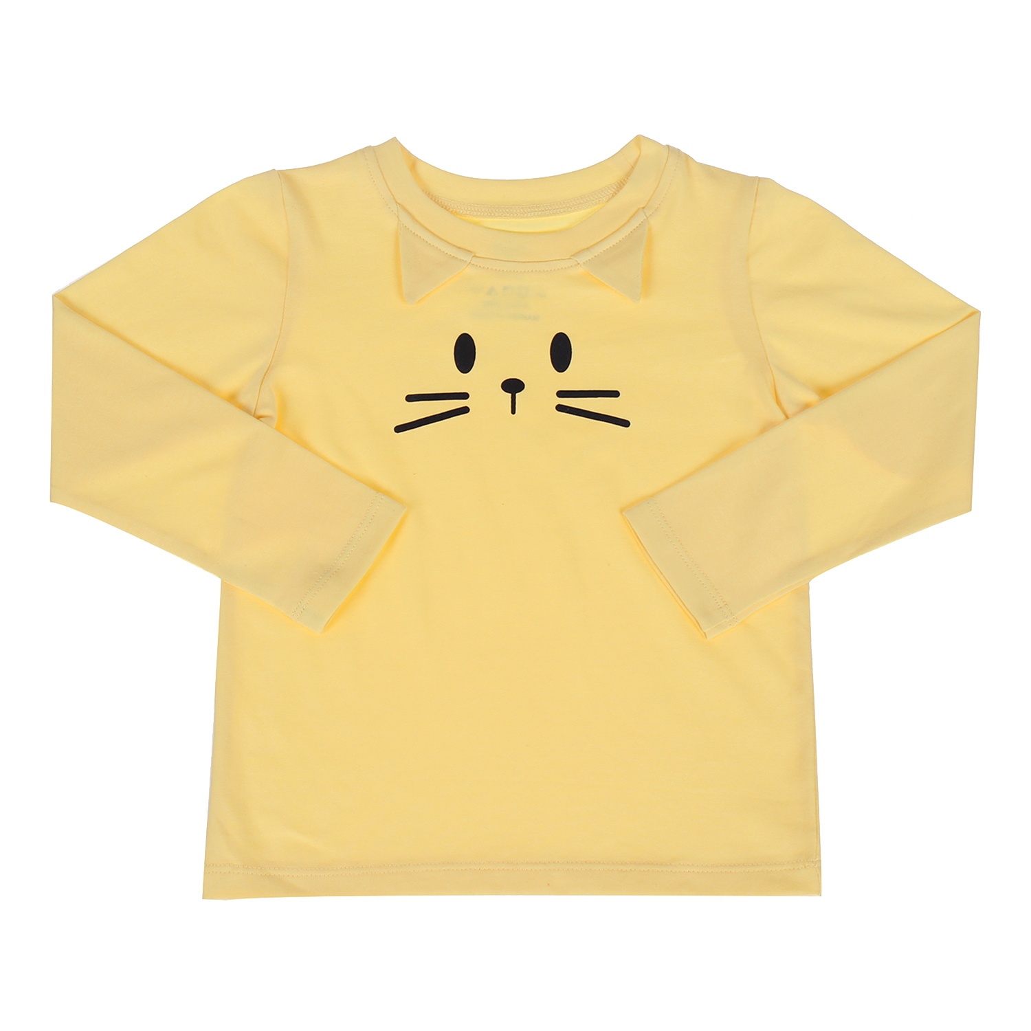 Áo tay dài bé gái Kiza in hình mặt mèo ngộ nghĩnh hình 1