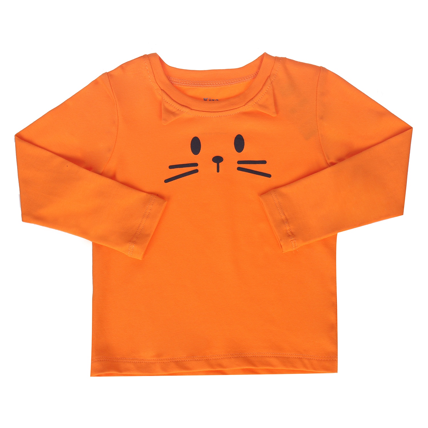 Áo tay dài bé gái Kiza in hình mặt mèo ngộ nghĩnh hình 5