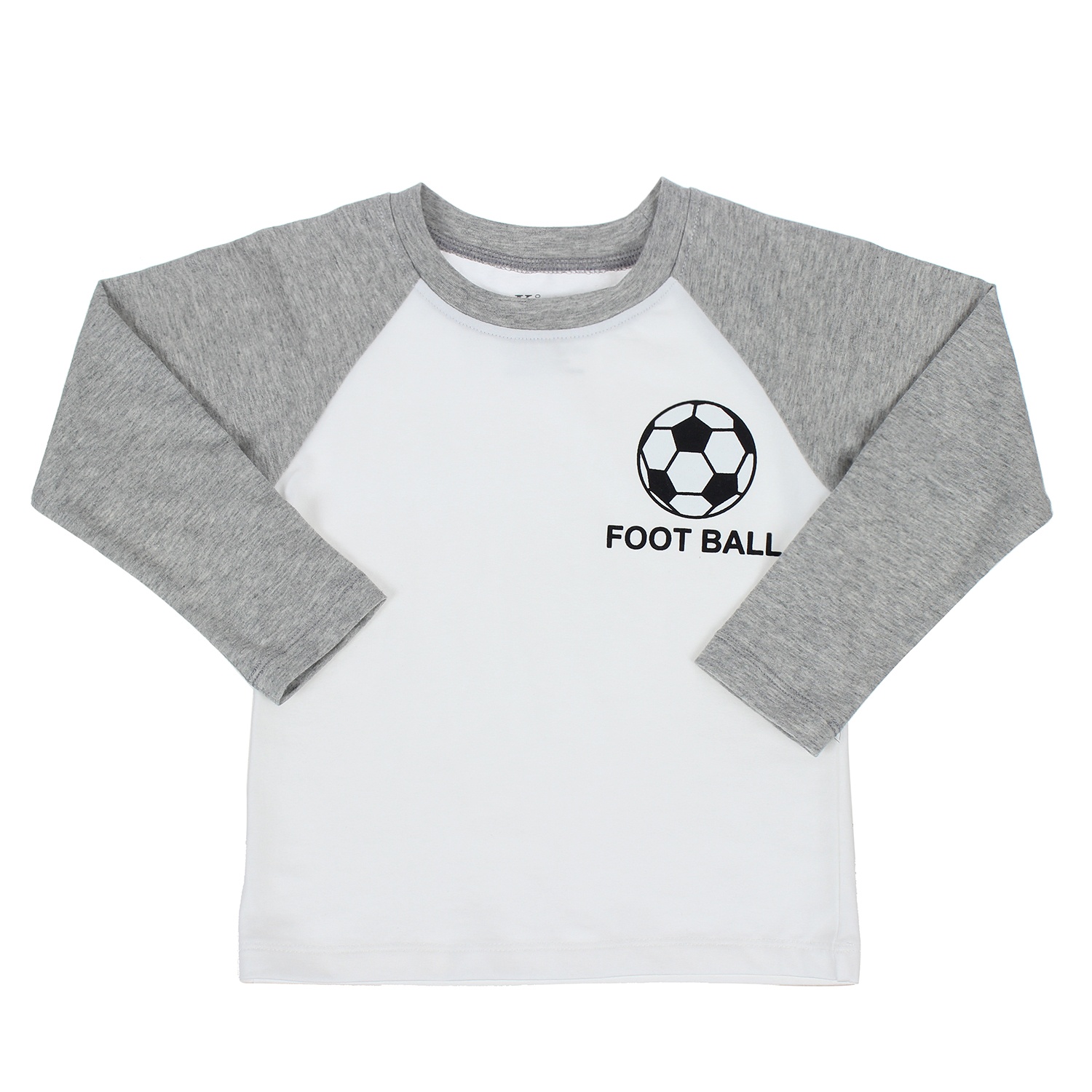 Áo tay dài bé trai Kiza in hình bóng football tay phối màu hình 4