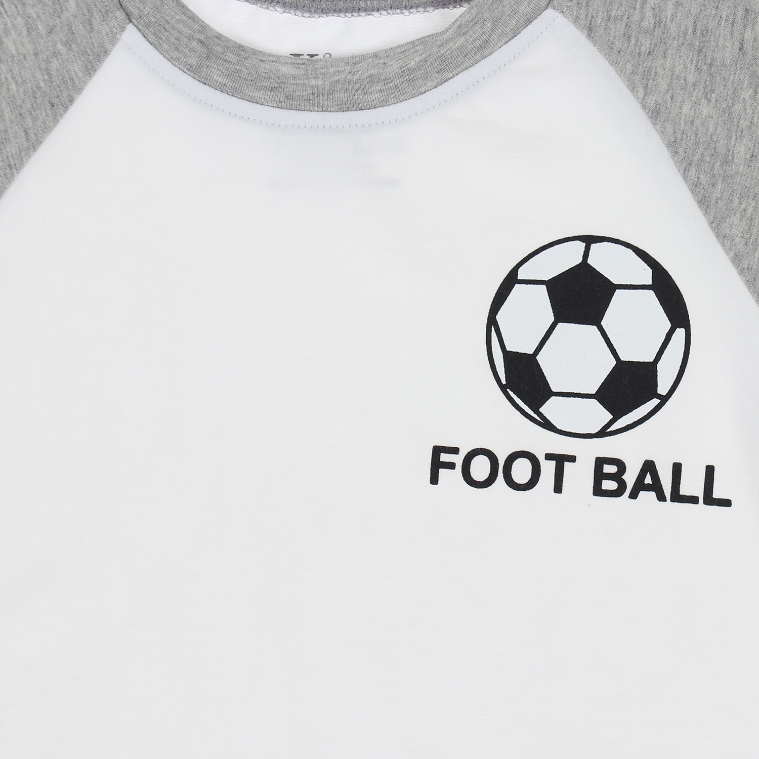 Áo tay dài bé trai Kiza in hình bóng football tay phối màu hình 3