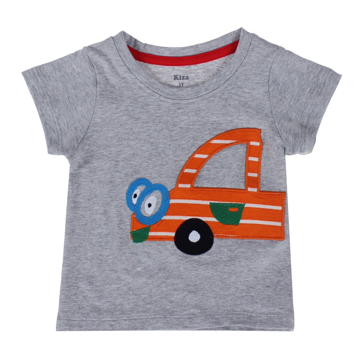 Áo tay ngắn bé trai in hình ô tô kẻ Kiza  hình 4