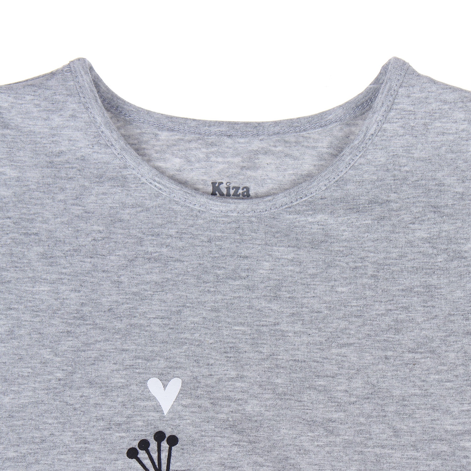 Áo tay ngắn in hình chú công Kiza (màu xám) hình 1