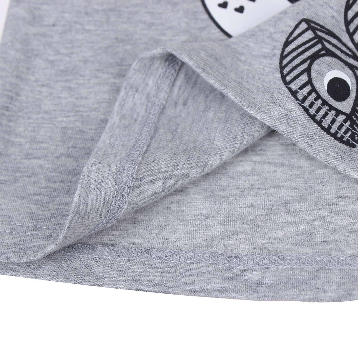 Áo tay ngắn in hình chú công Kiza (màu xám) hình 3