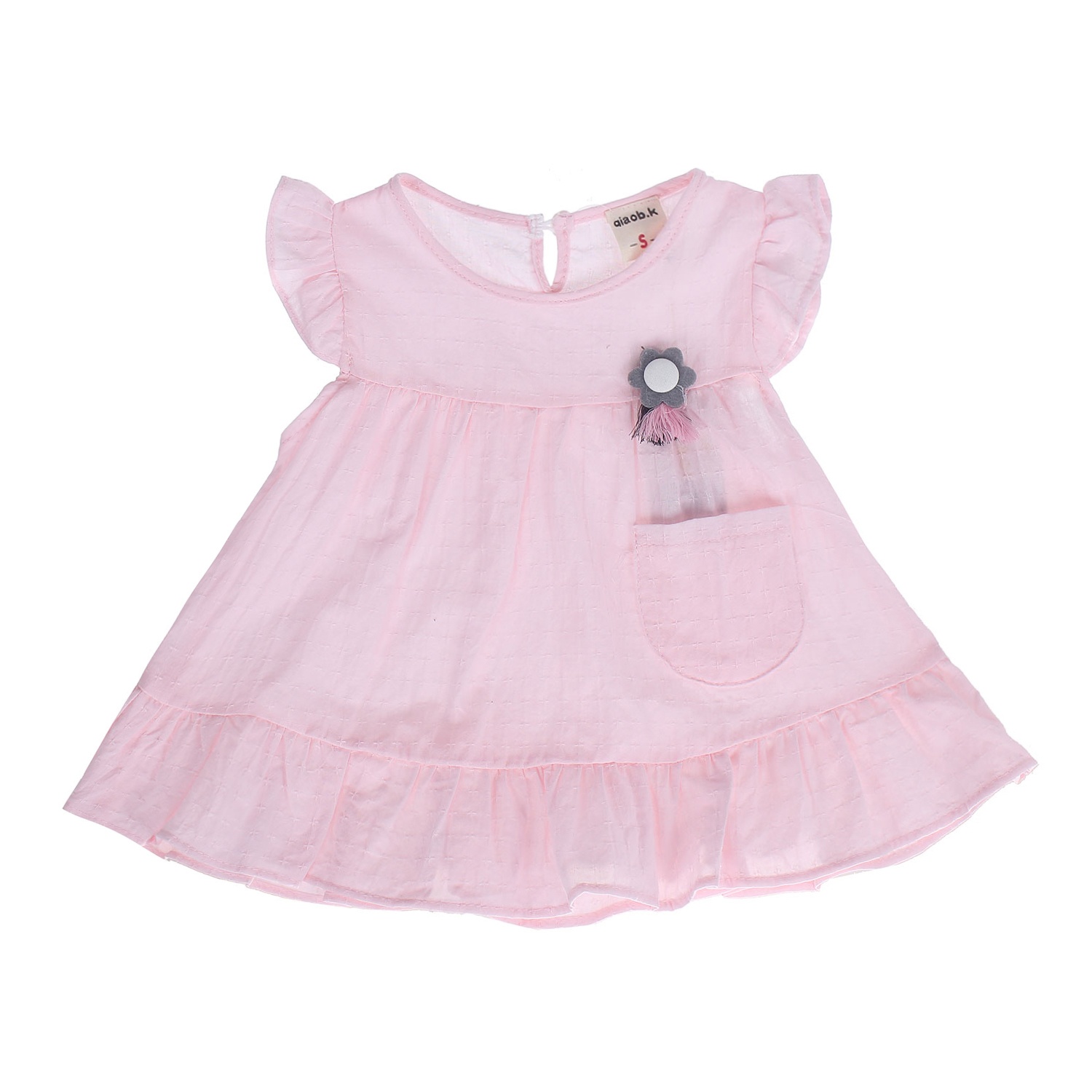 Áo váy cài nơ hoa Htkids  hình 1