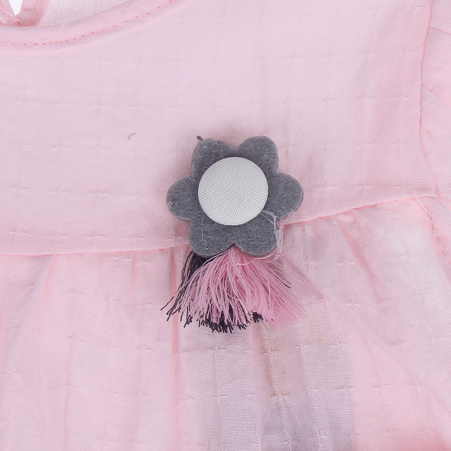 Áo váy cài nơ hoa Htkids  hình 3