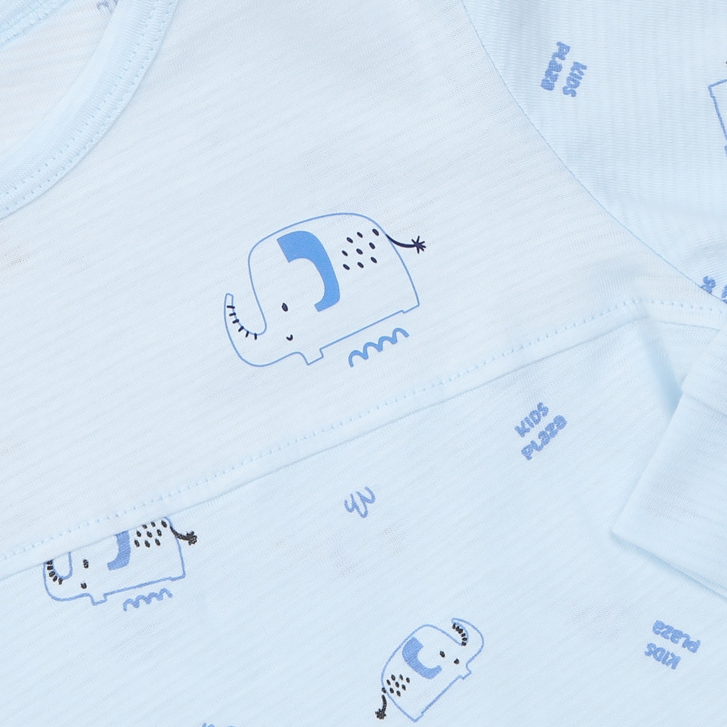 Bộ quần áo dài bé trai Kids Plaza kẻ in voi M24T (Xanh dương) hình 3