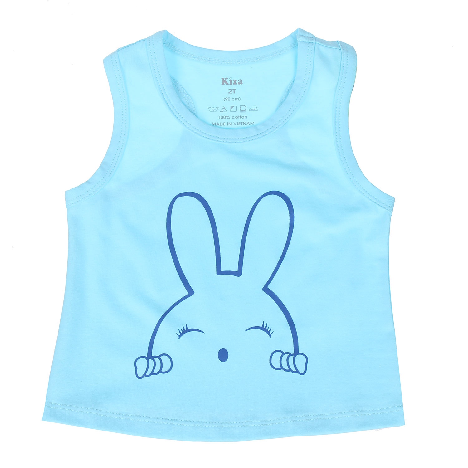 Bộ ba lỗ in hình chú thỏ mắt híp Kiza (màu xanh nhạt)  hình 2