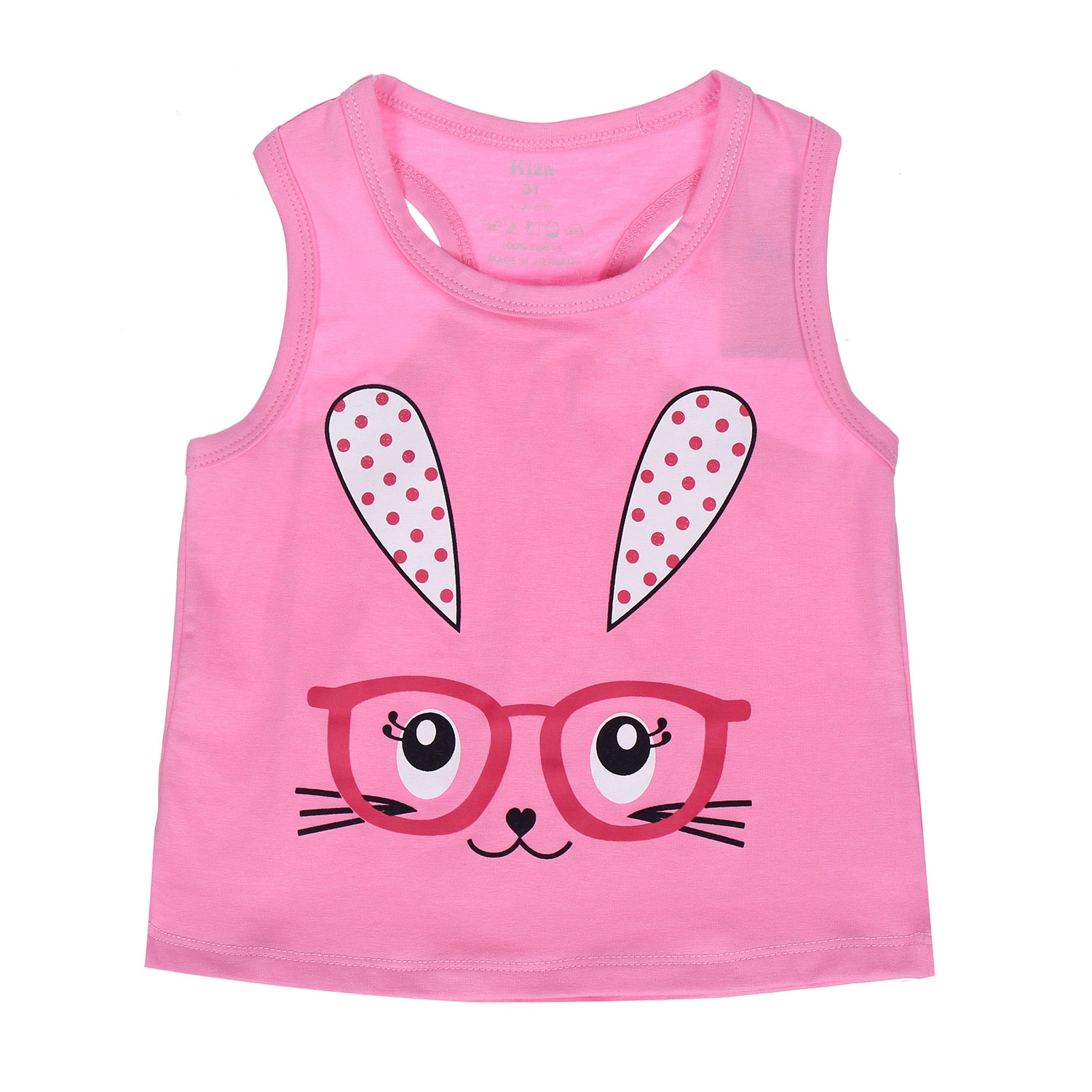 Bộ ba lỗ in hình chú thỏ xinh xắn Kiza (màu hồng)  hình 2